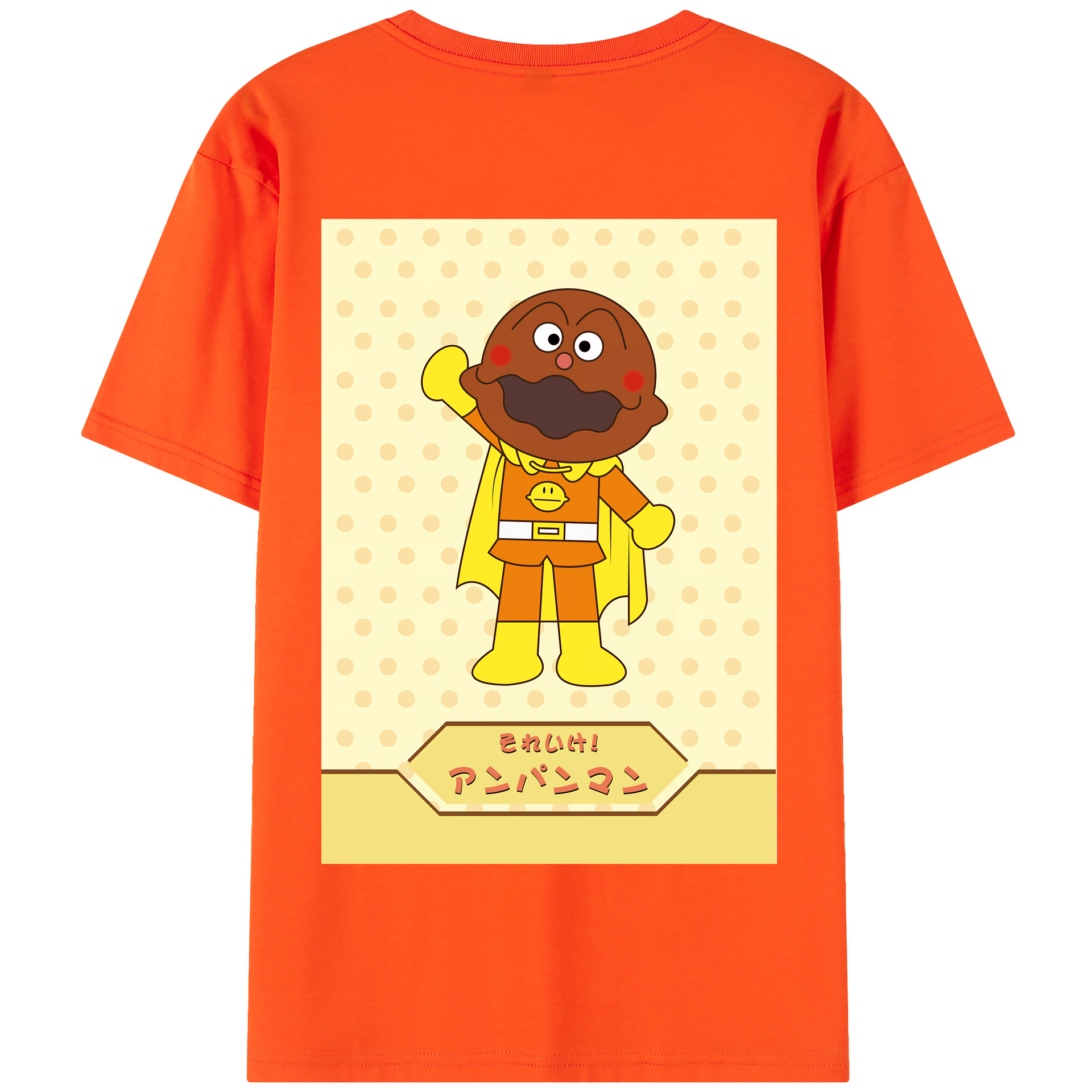 （画像用） アンパンマン Anpanman 綿100％半袖Tシャツ（背面プリント）