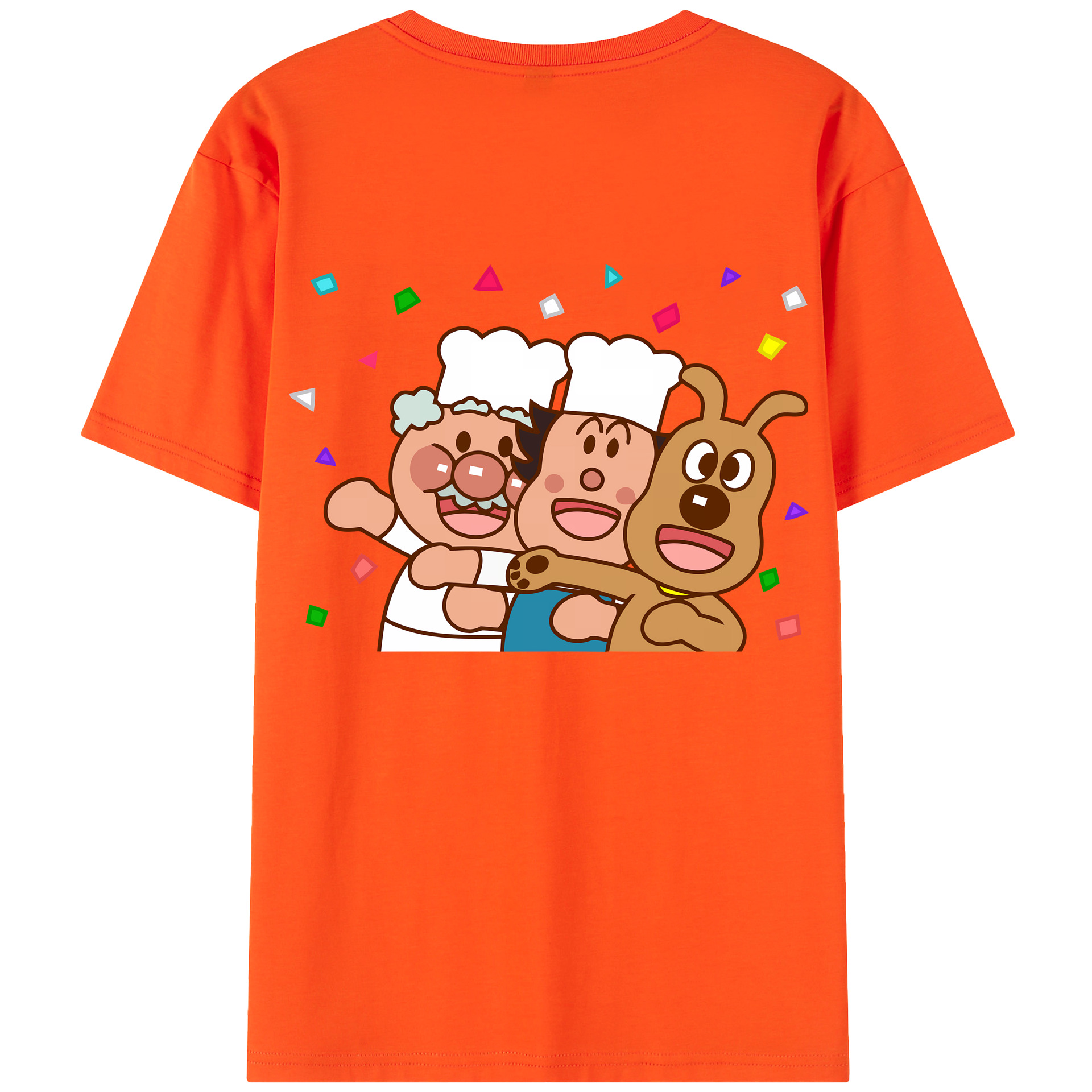 （画像用） アンパンマン Anpanman 綿100％半袖Tシャツ（背面プリント）
