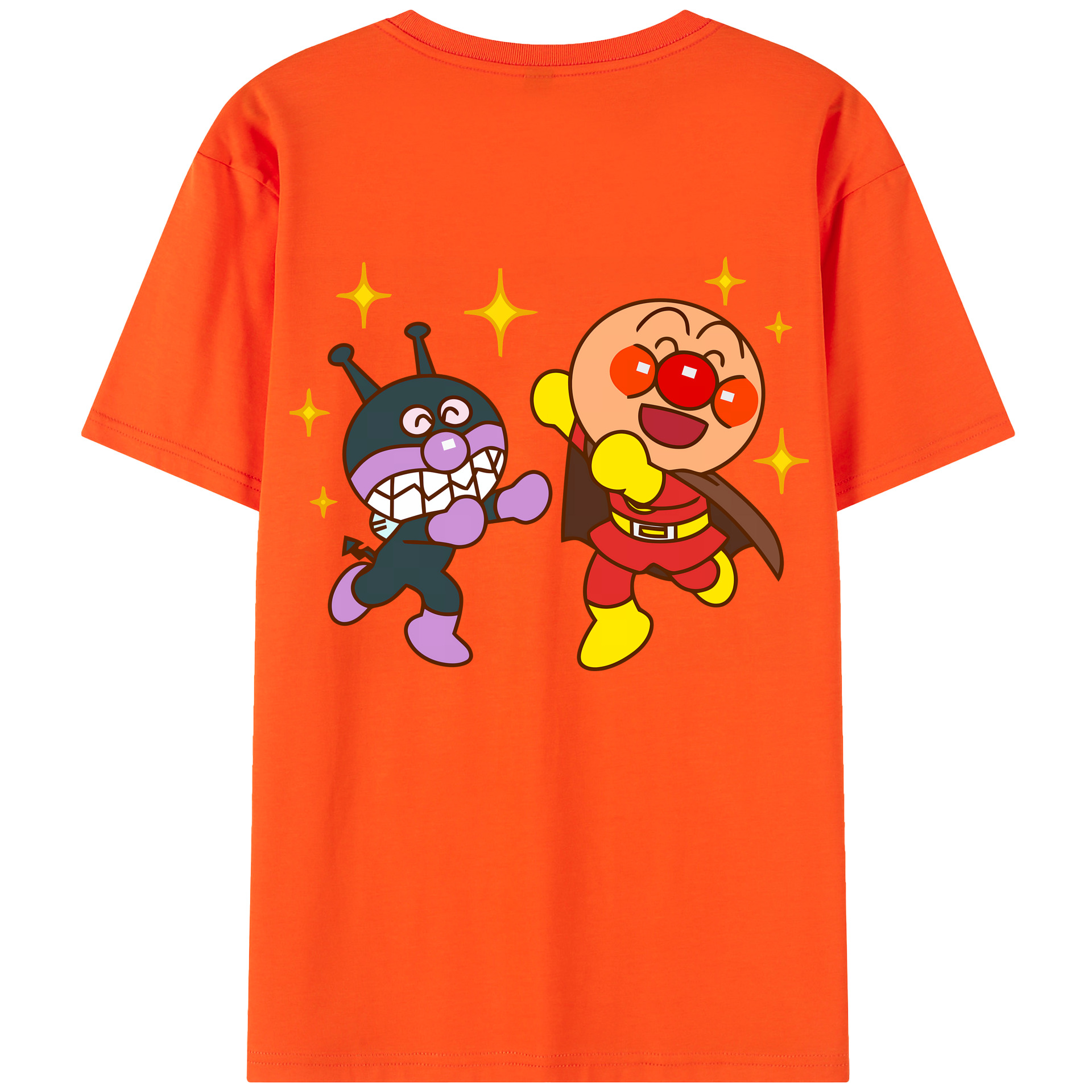 （画像用） アンパンマン Anpanman 綿100％半袖Tシャツ（背面プリント）
