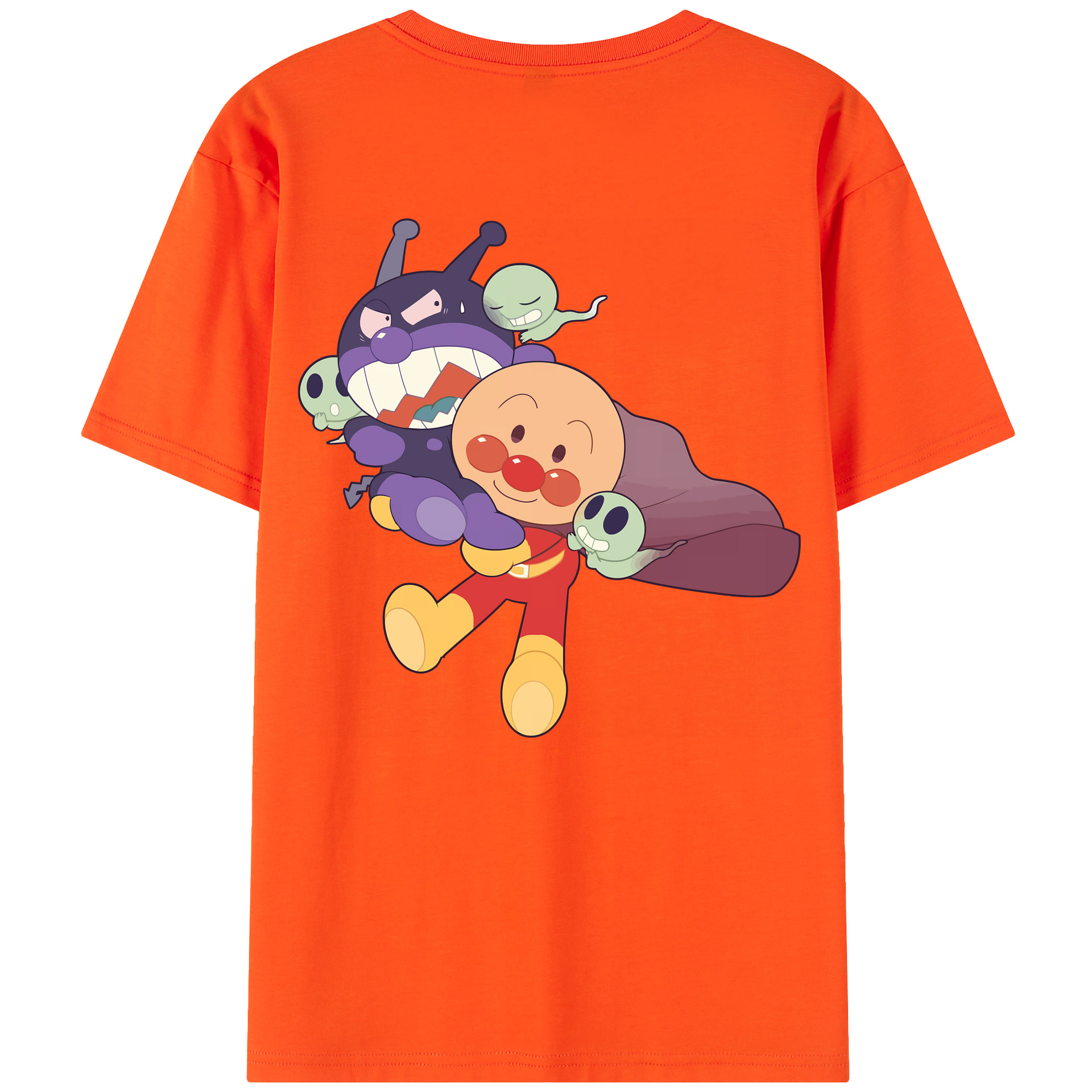 （画像用） アンパンマン Anpanman 綿100％半袖Tシャツ（背面プリント）