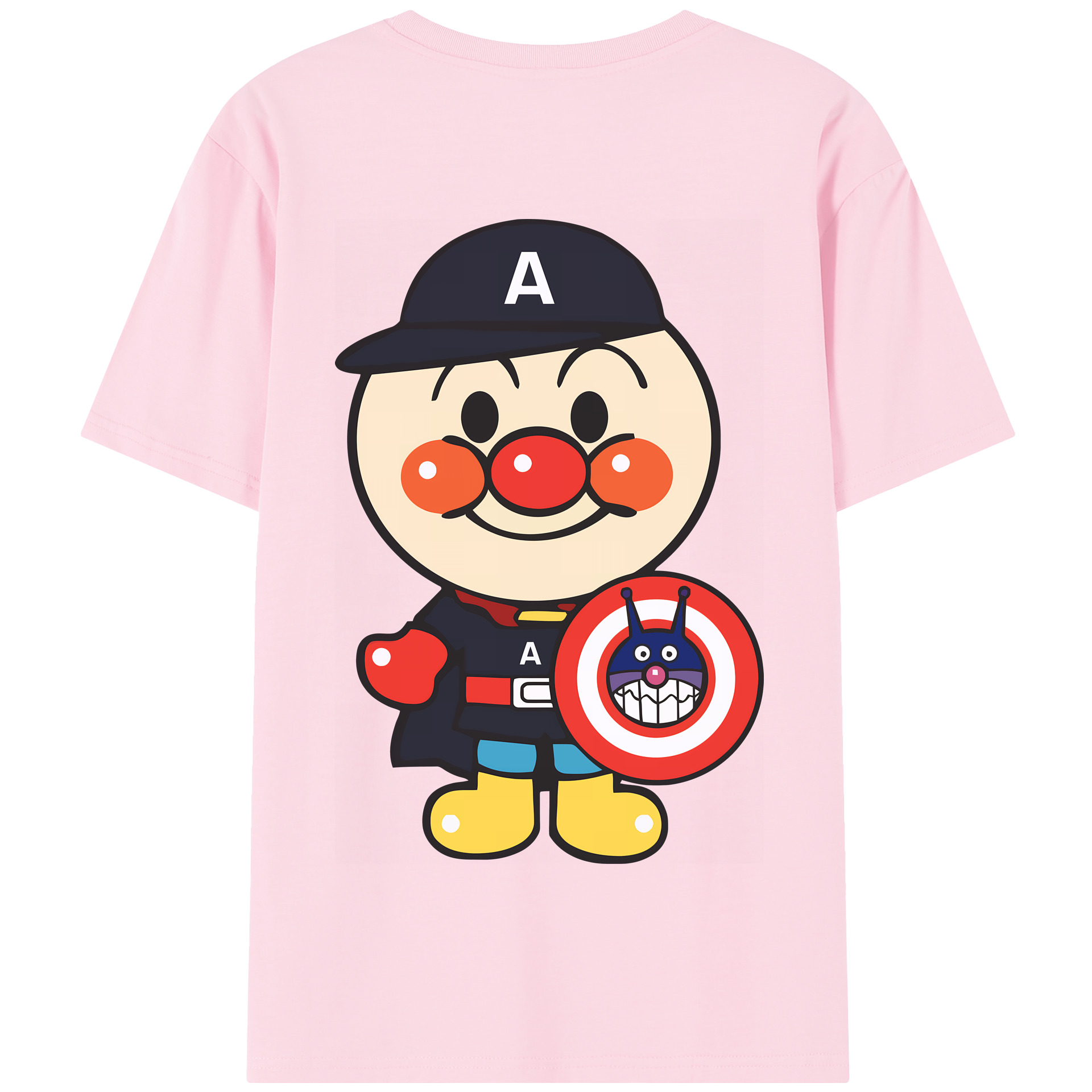 （画像用） アンパンマン Anpanman 綿100％半袖Tシャツ（背面プリント）
