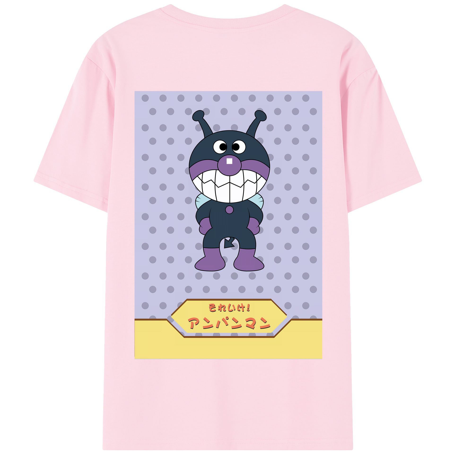 （画像用） アンパンマン Anpanman 綿100％半袖Tシャツ（背面プリント）