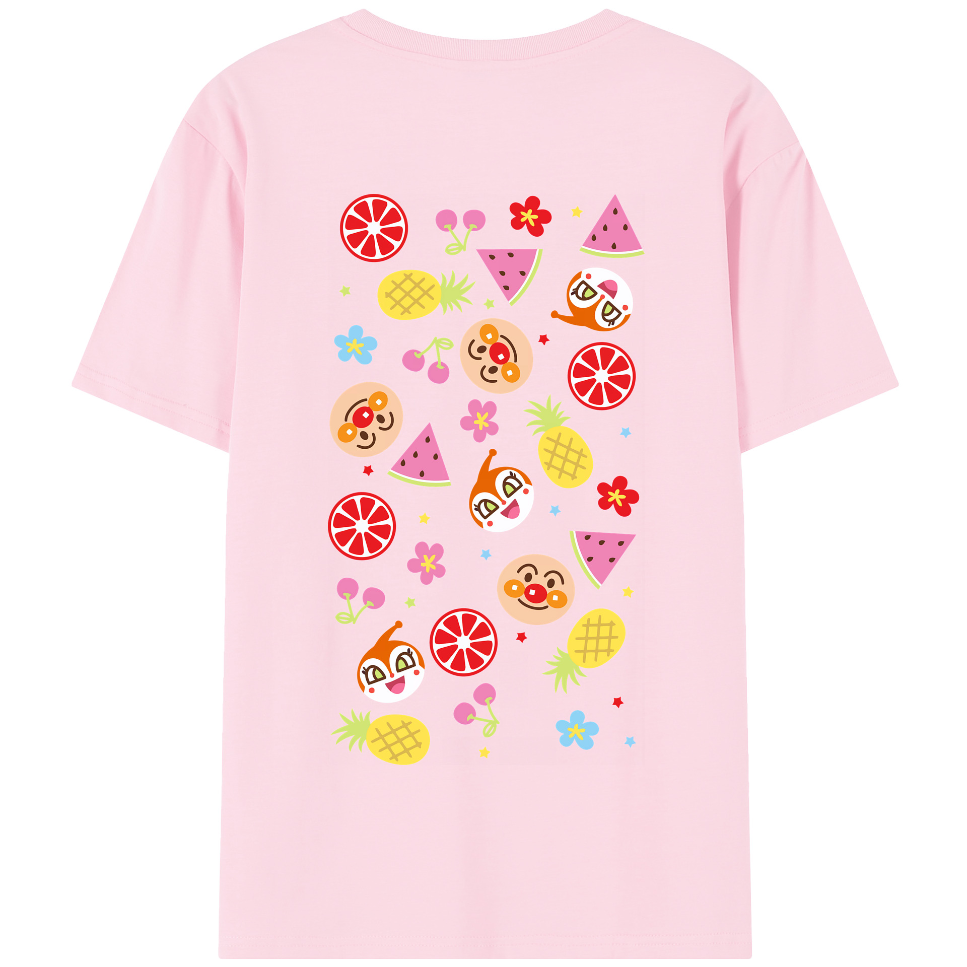 （画像用） アンパンマン Anpanman 綿100％半袖Tシャツ（背面プリント）