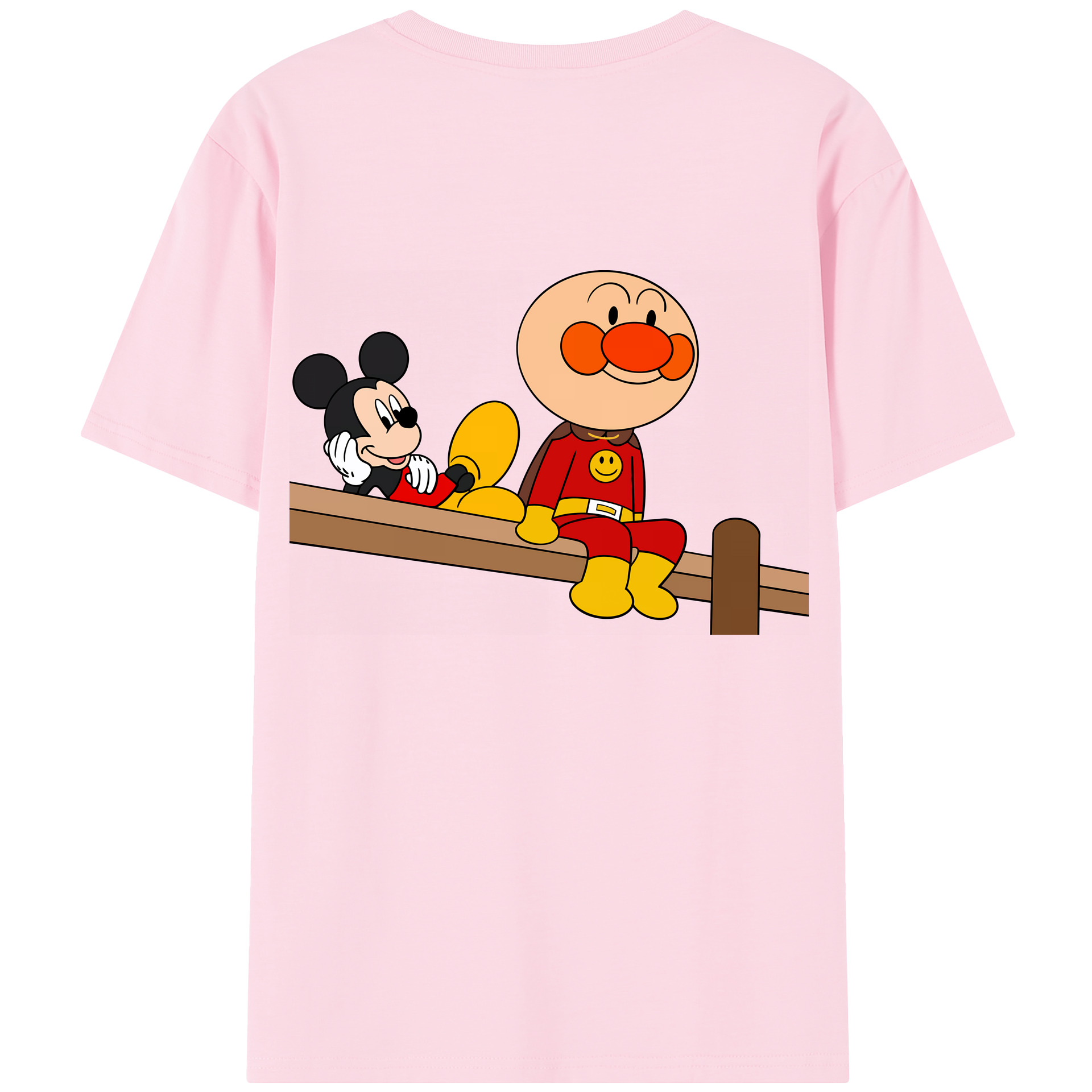 （画像用） アンパンマン Anpanman 綿100％半袖Tシャツ（背面プリント）