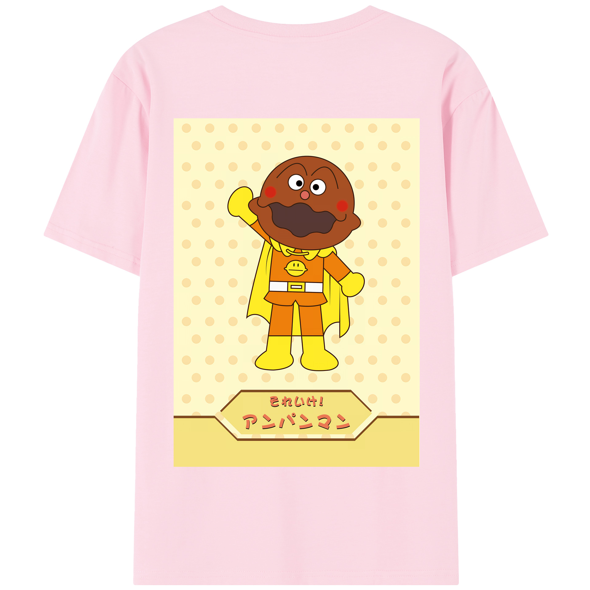 （画像用） アンパンマン Anpanman 綿100％半袖Tシャツ（背面プリント）