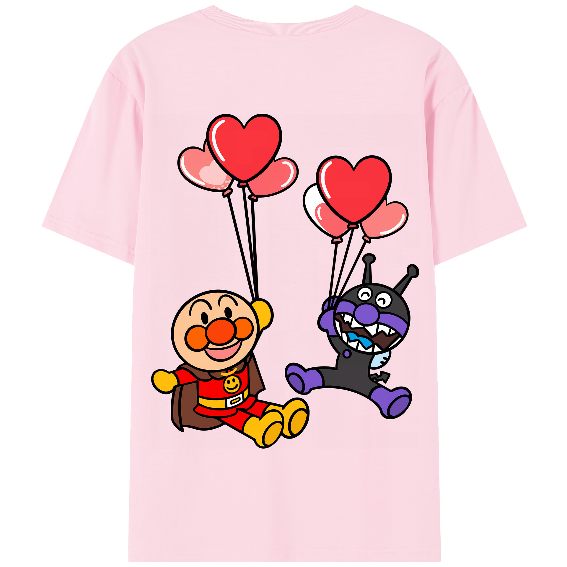 （画像用） アンパンマン Anpanman 綿100％半袖Tシャツ（背面プリント）