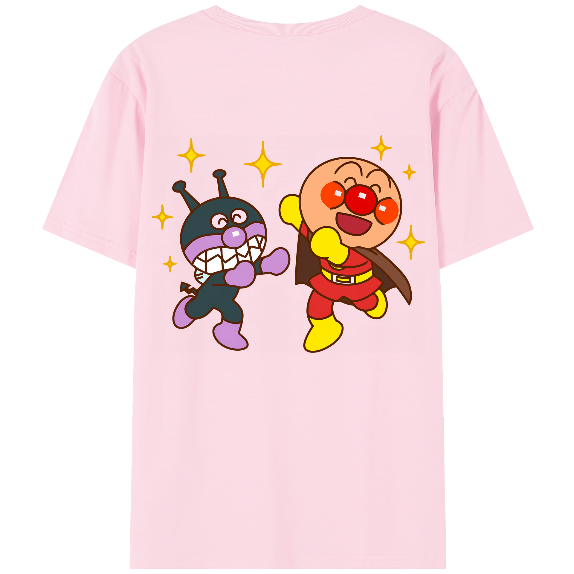 （画像用） アンパンマン Anpanman 綿100％半袖Tシャツ（背面プリント）