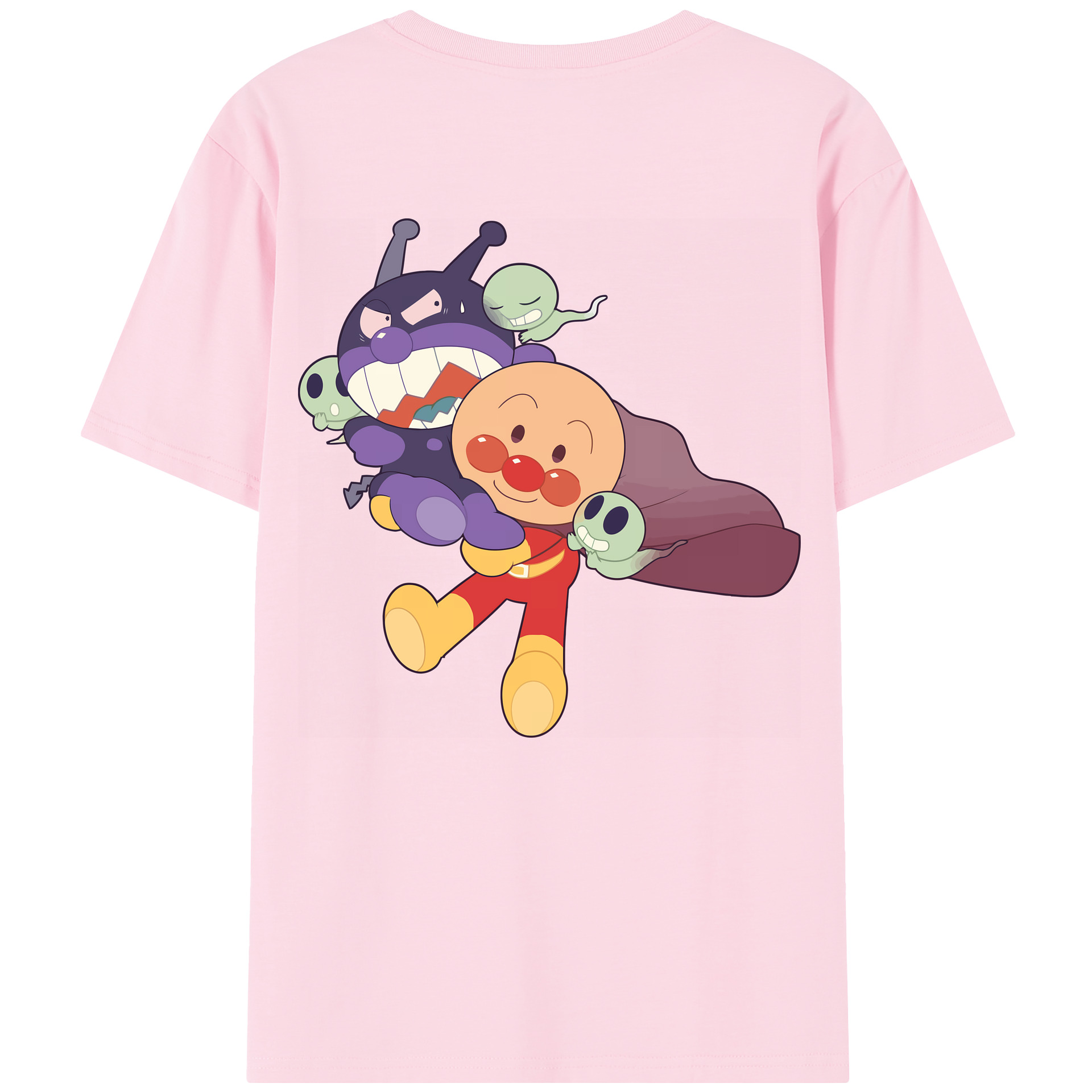（画像用） アンパンマン Anpanman 綿100％半袖Tシャツ（背面プリント）