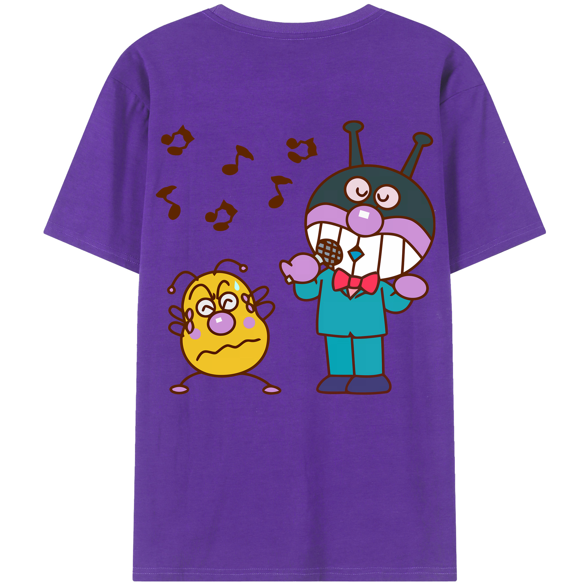 （画像用） アンパンマン Anpanman 綿100％半袖Tシャツ（背面プリント）