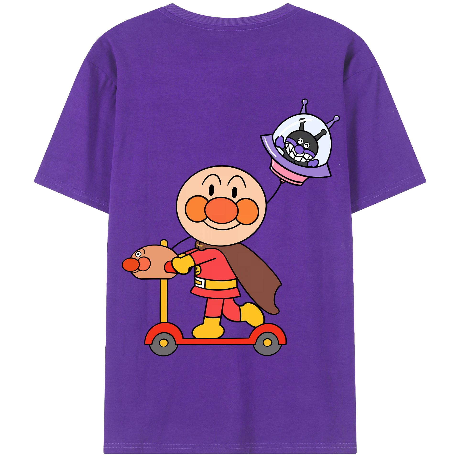 （画像用） アンパンマン Anpanman 綿100％半袖Tシャツ（背面プリント）
