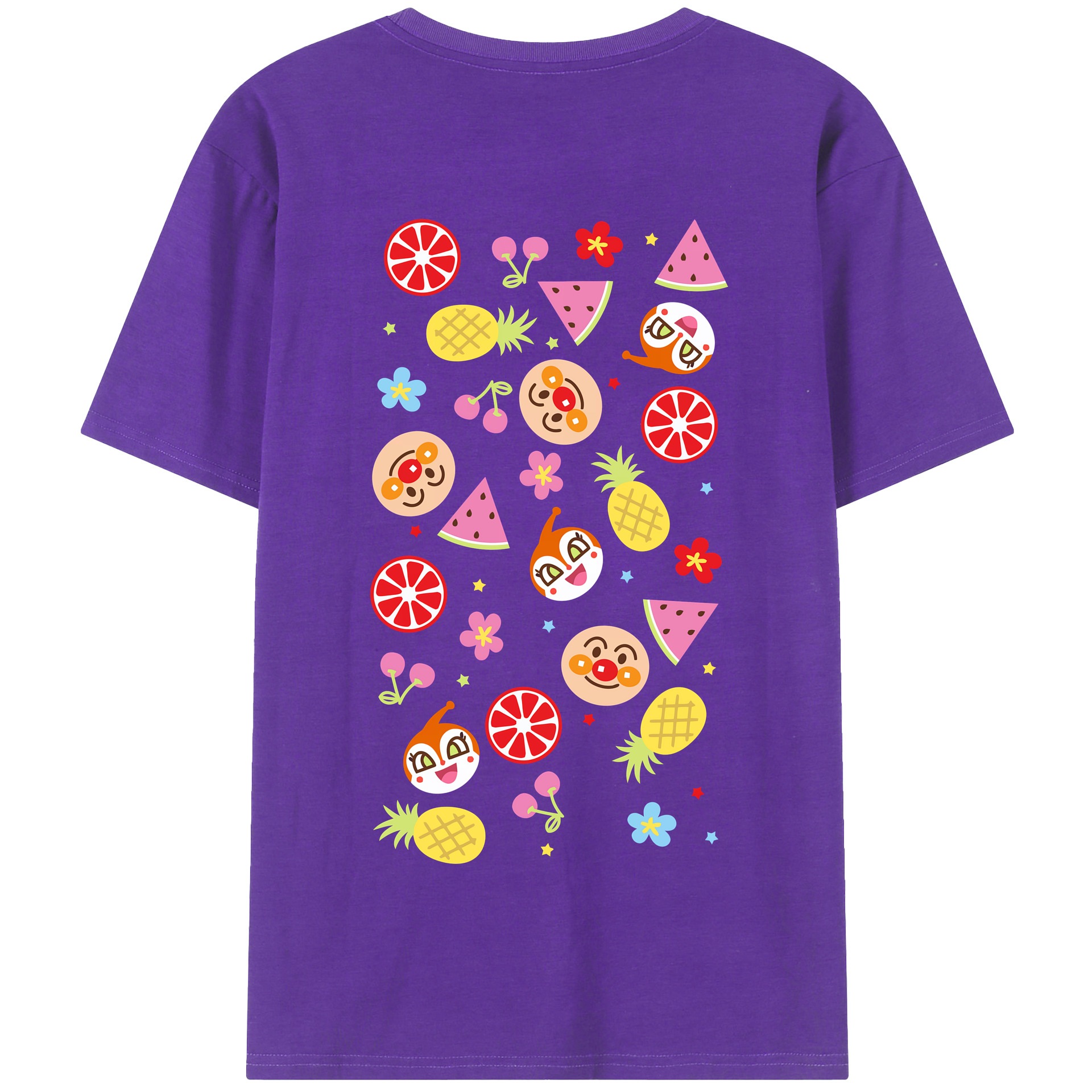 （画像用） アンパンマン Anpanman 綿100％半袖Tシャツ（背面プリント）