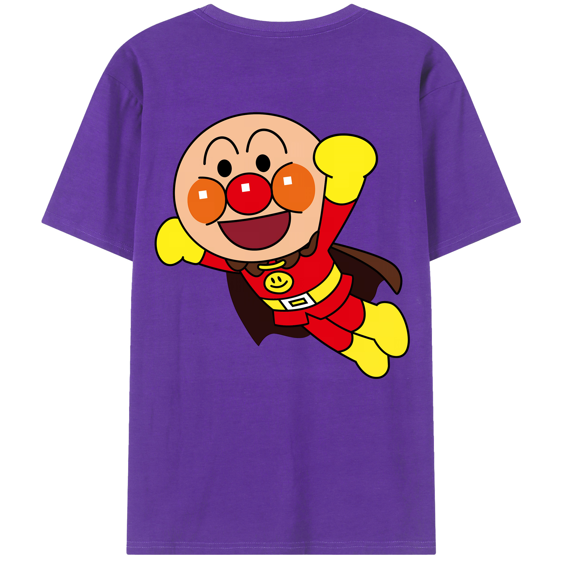 （画像用） アンパンマン Anpanman 綿100％半袖Tシャツ（背面プリント）