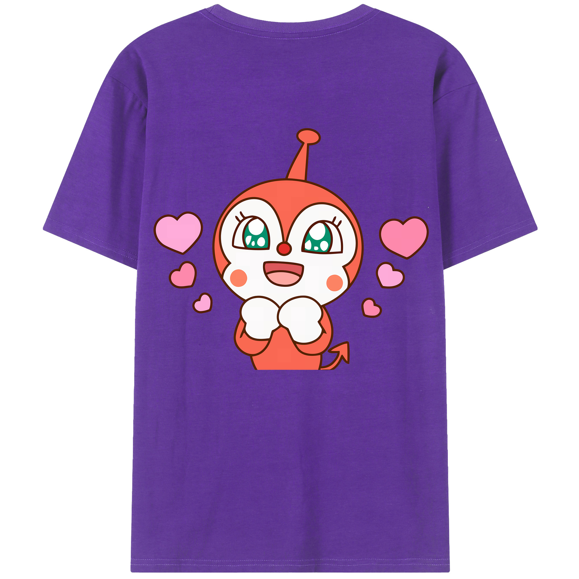 （画像用） アンパンマン Anpanman 綿100％半袖Tシャツ（背面プリント）