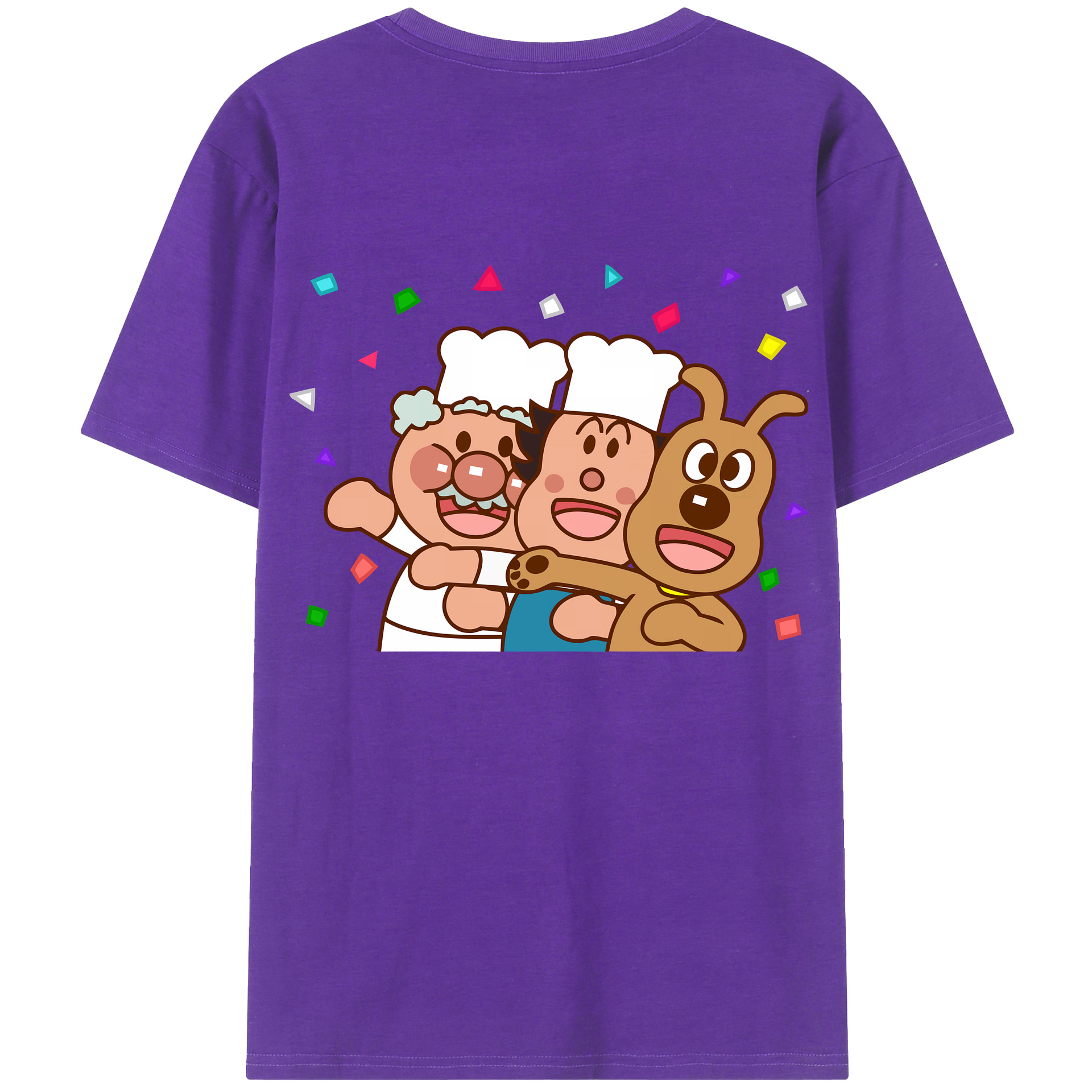 （画像用） アンパンマン Anpanman 綿100％半袖Tシャツ（背面プリント）