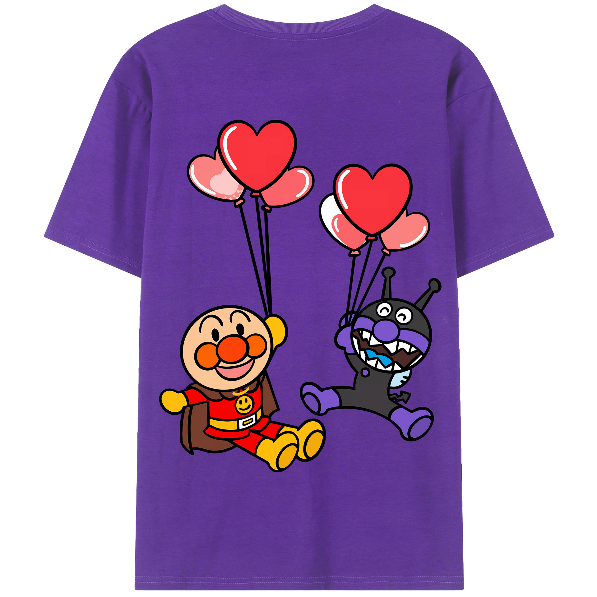 （画像用） アンパンマン Anpanman 綿100％半袖Tシャツ（背面プリント）