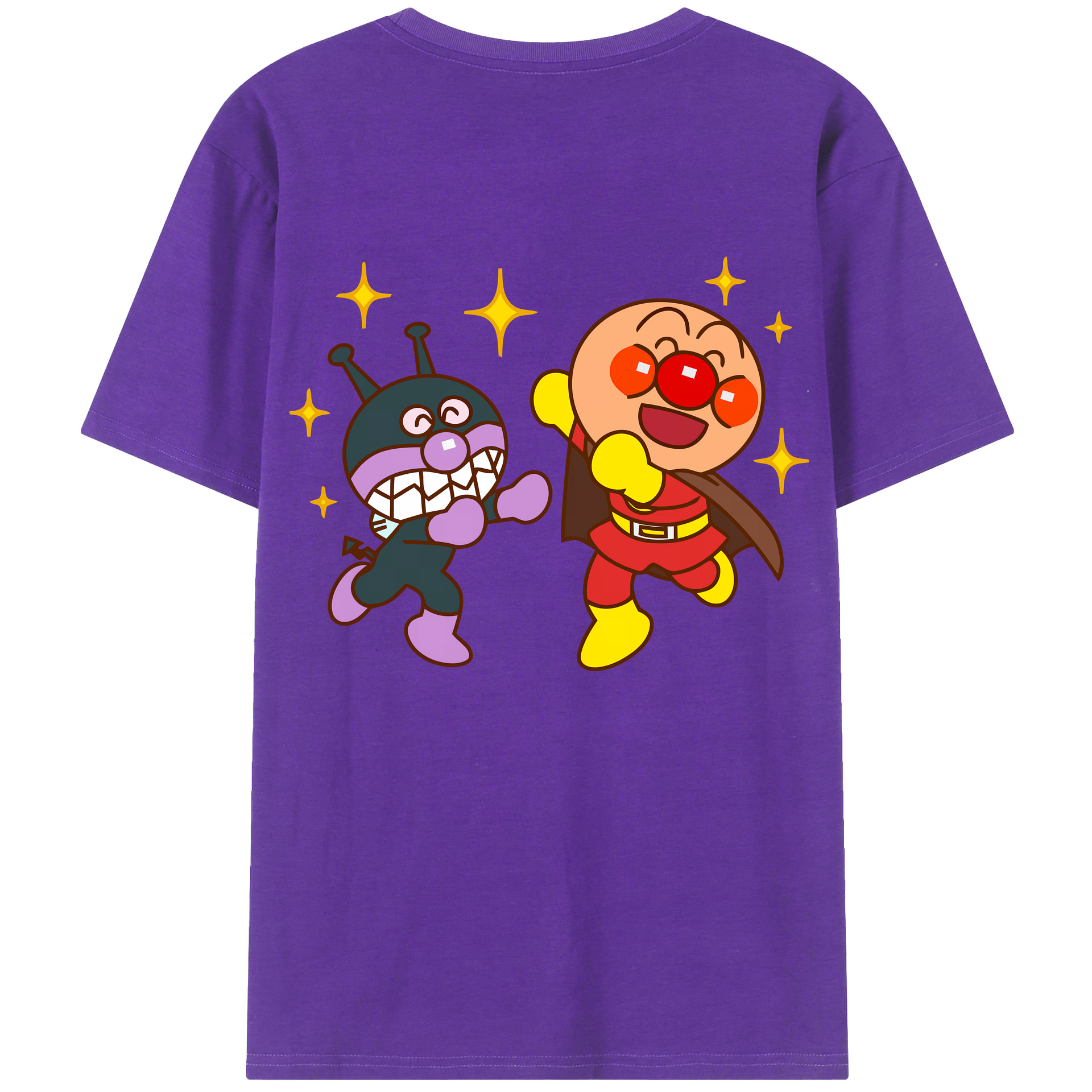 （画像用） アンパンマン Anpanman 綿100％半袖Tシャツ（背面プリント）