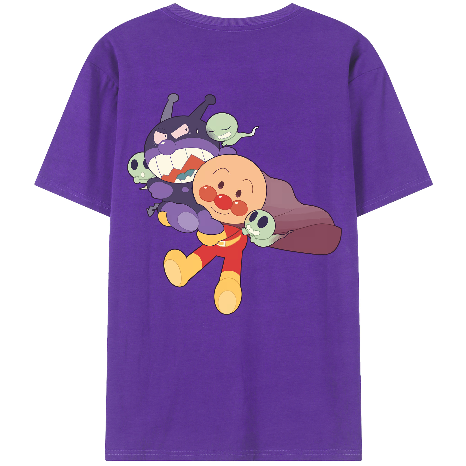 （画像用） アンパンマン Anpanman 綿100％半袖Tシャツ（背面プリント）