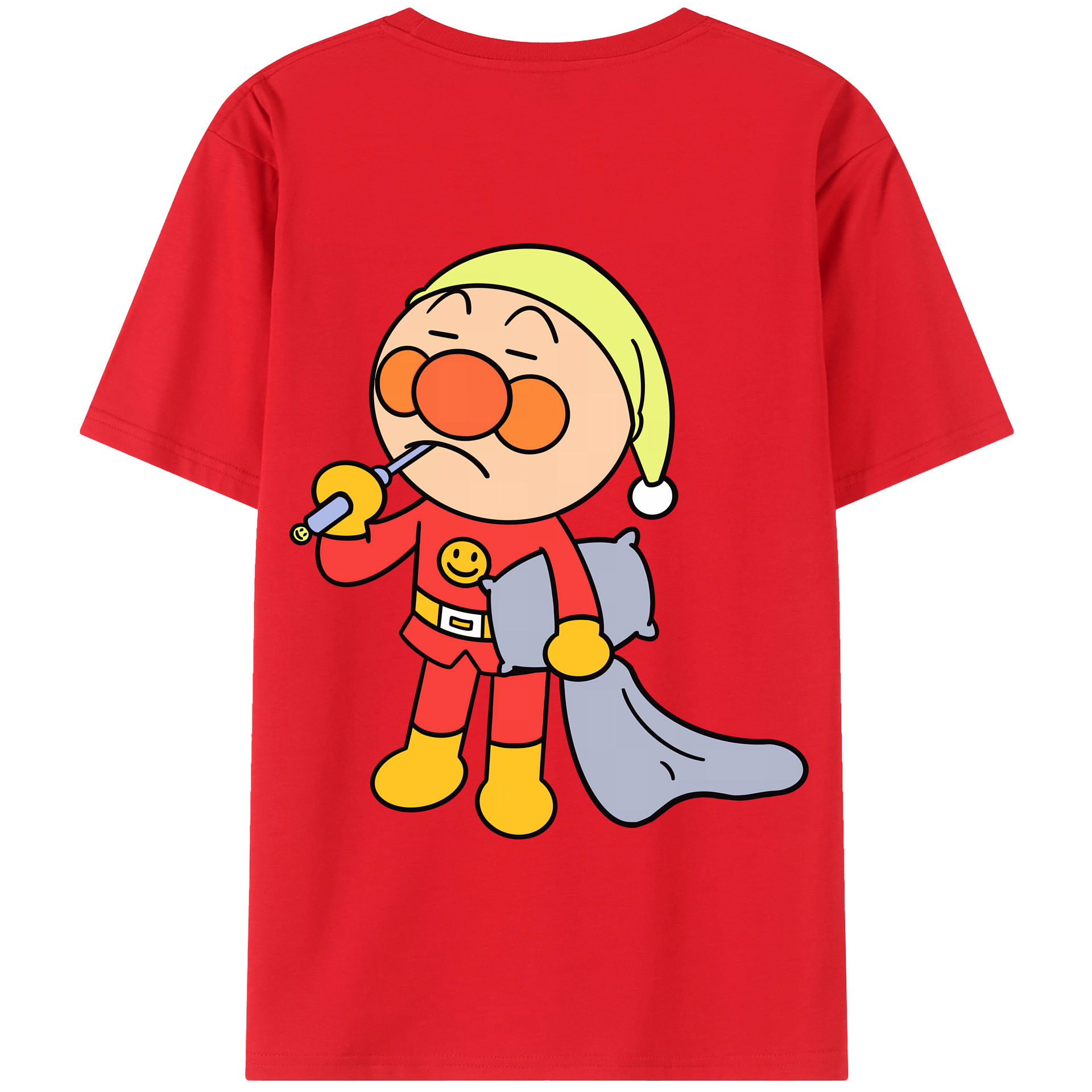 （画像用） アンパンマン Anpanman 綿100％半袖Tシャツ（背面プリント）