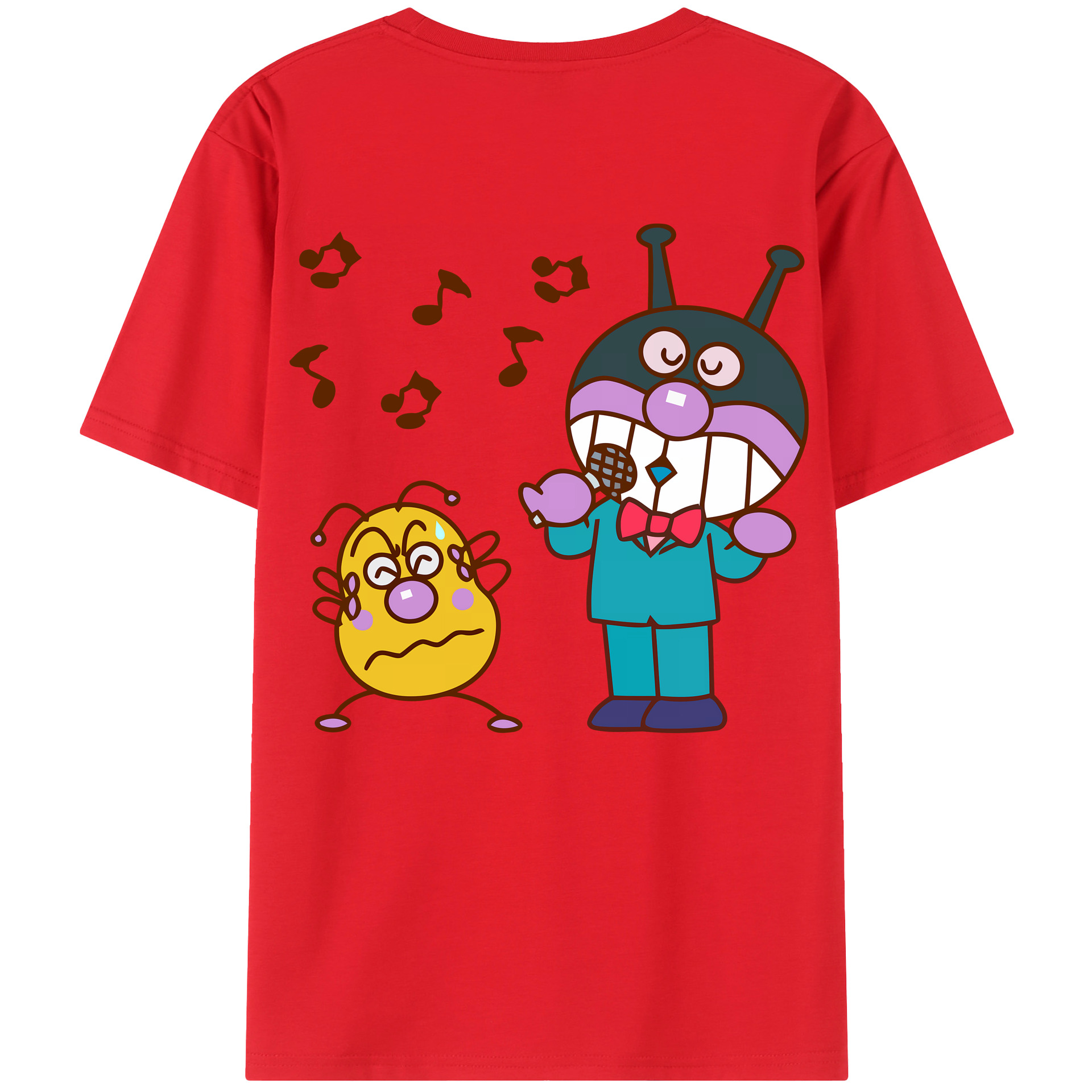 （画像用） アンパンマン Anpanman 綿100％半袖Tシャツ（背面プリント）