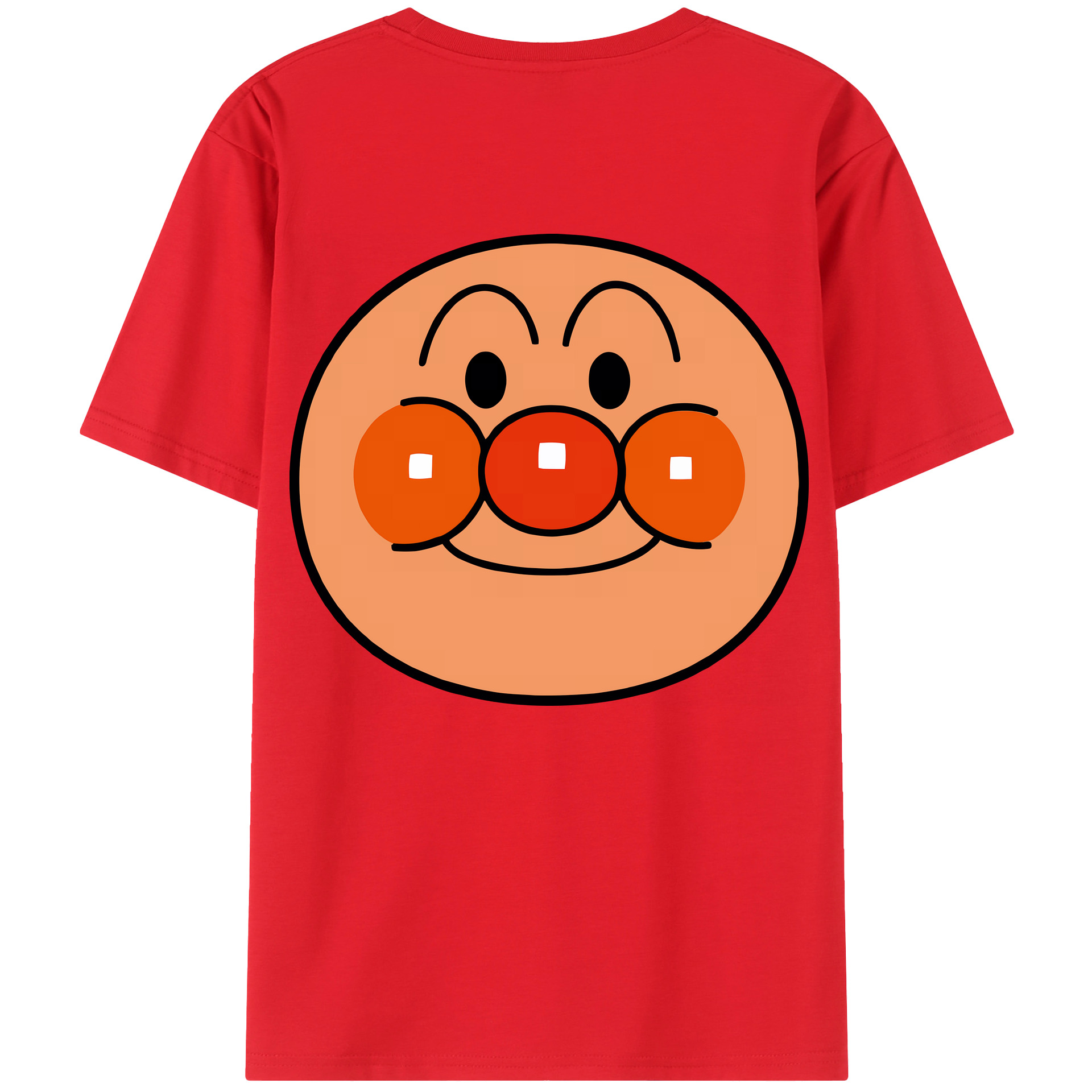 （画像用） アンパンマン Anpanman 綿100％半袖Tシャツ（背面プリント）