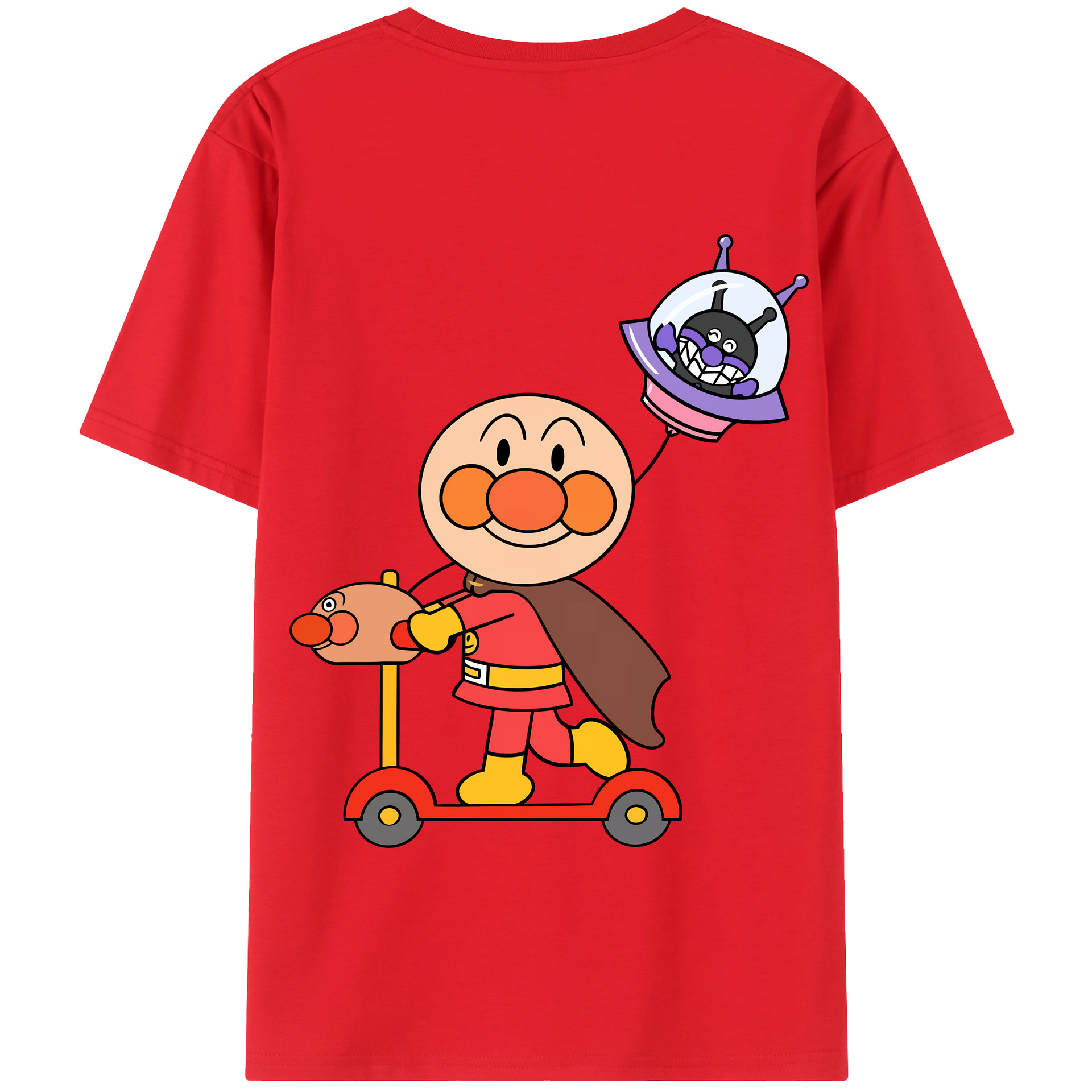 （画像用） アンパンマン Anpanman 綿100％半袖Tシャツ（背面プリント）