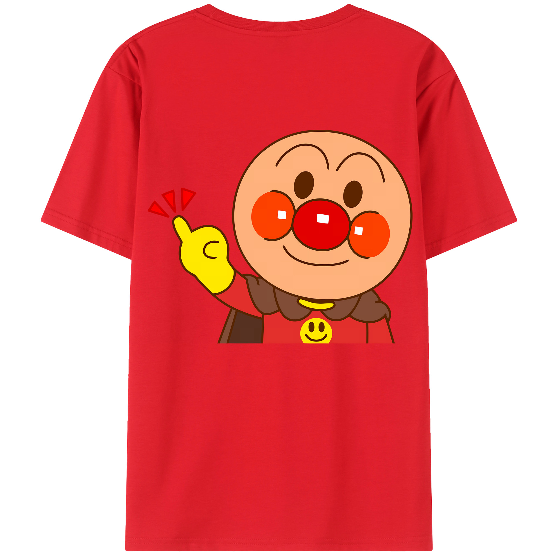 （画像用） アンパンマン Anpanman 綿100％半袖Tシャツ（背面プリント）