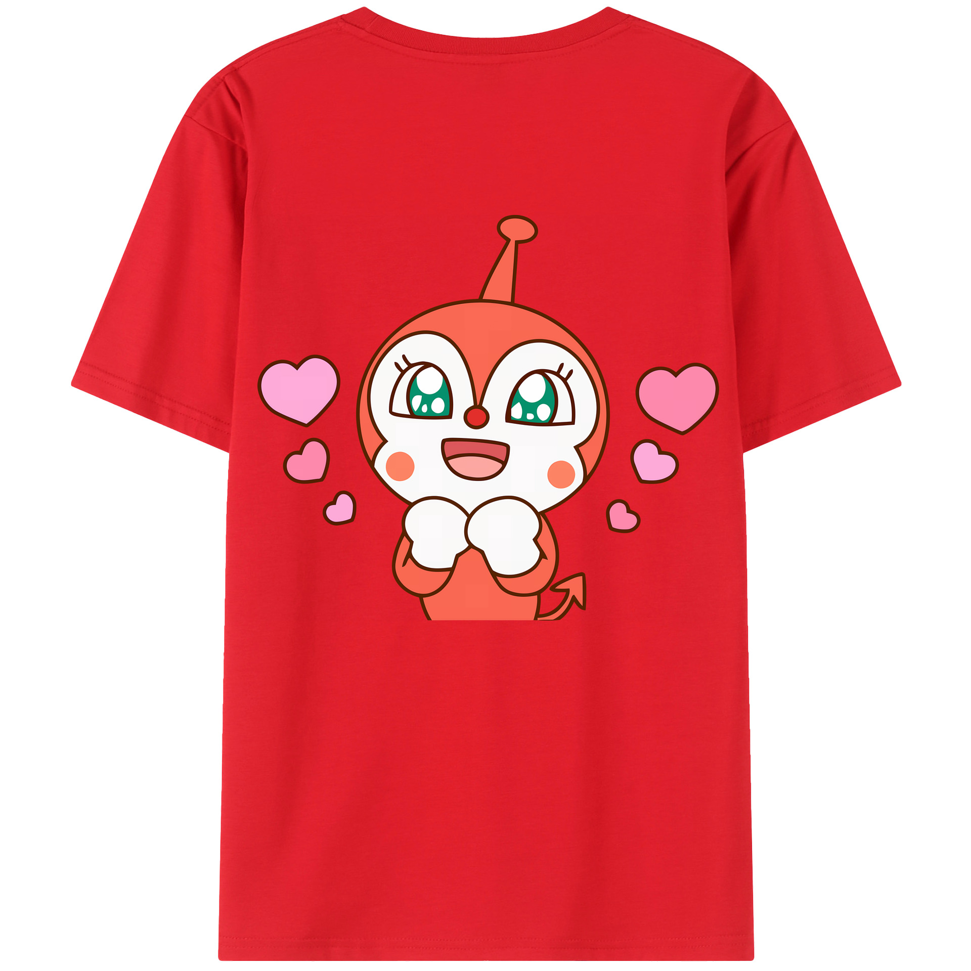 （画像用） アンパンマン Anpanman 綿100％半袖Tシャツ（背面プリント）