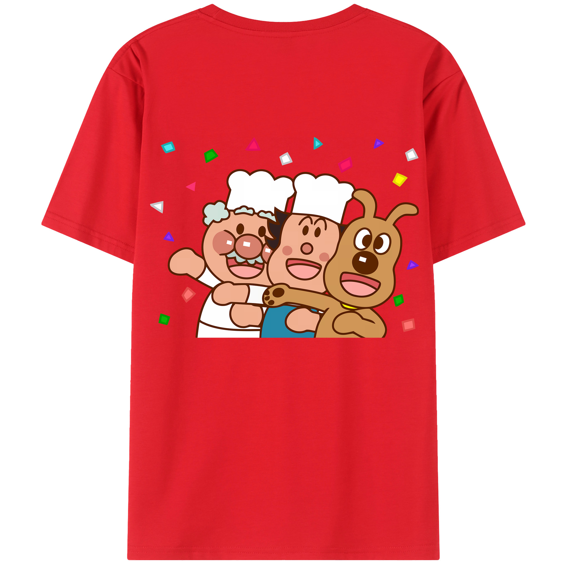 （画像用） アンパンマン Anpanman 綿100％半袖Tシャツ（背面プリント）