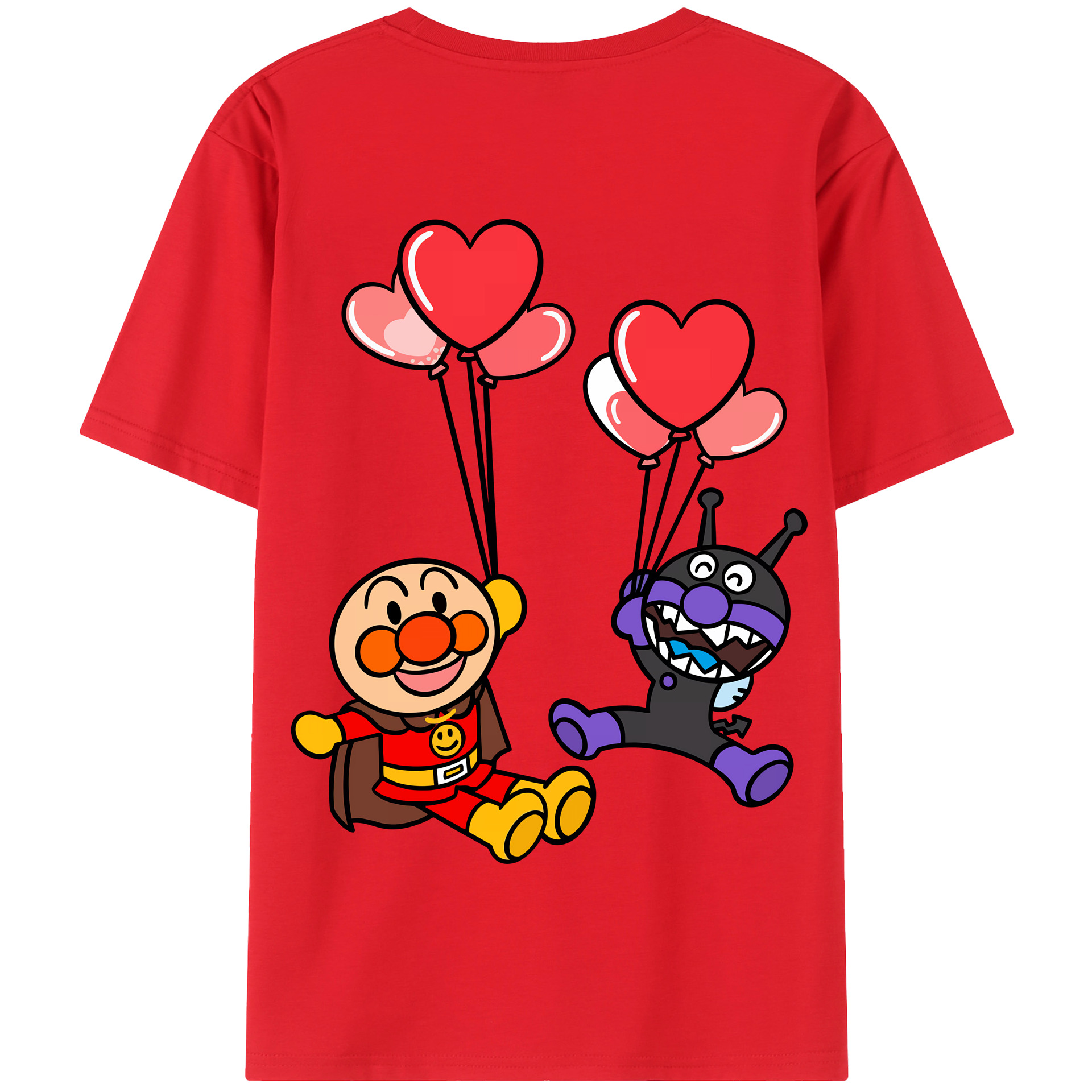 （画像用） アンパンマン Anpanman 綿100％半袖Tシャツ（背面プリント）