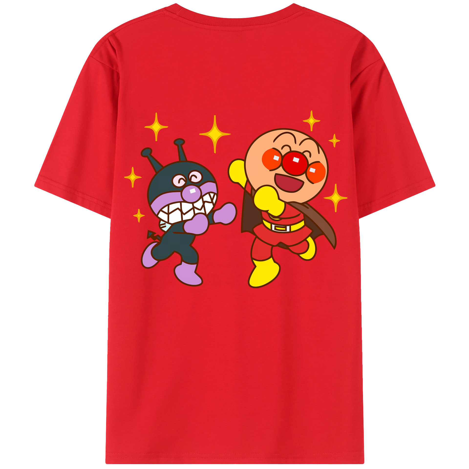 （画像用） アンパンマン Anpanman 綿100％半袖Tシャツ（背面プリント）
