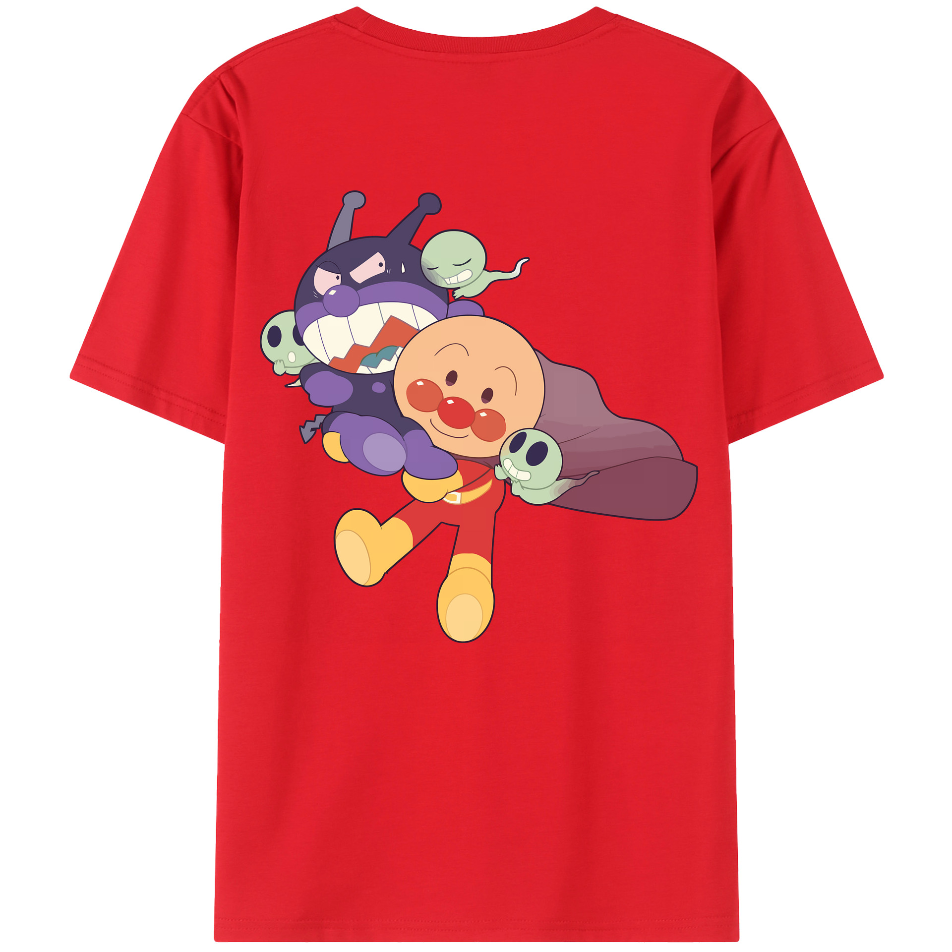 （画像用） アンパンマン Anpanman 綿100％半袖Tシャツ（背面プリント）
