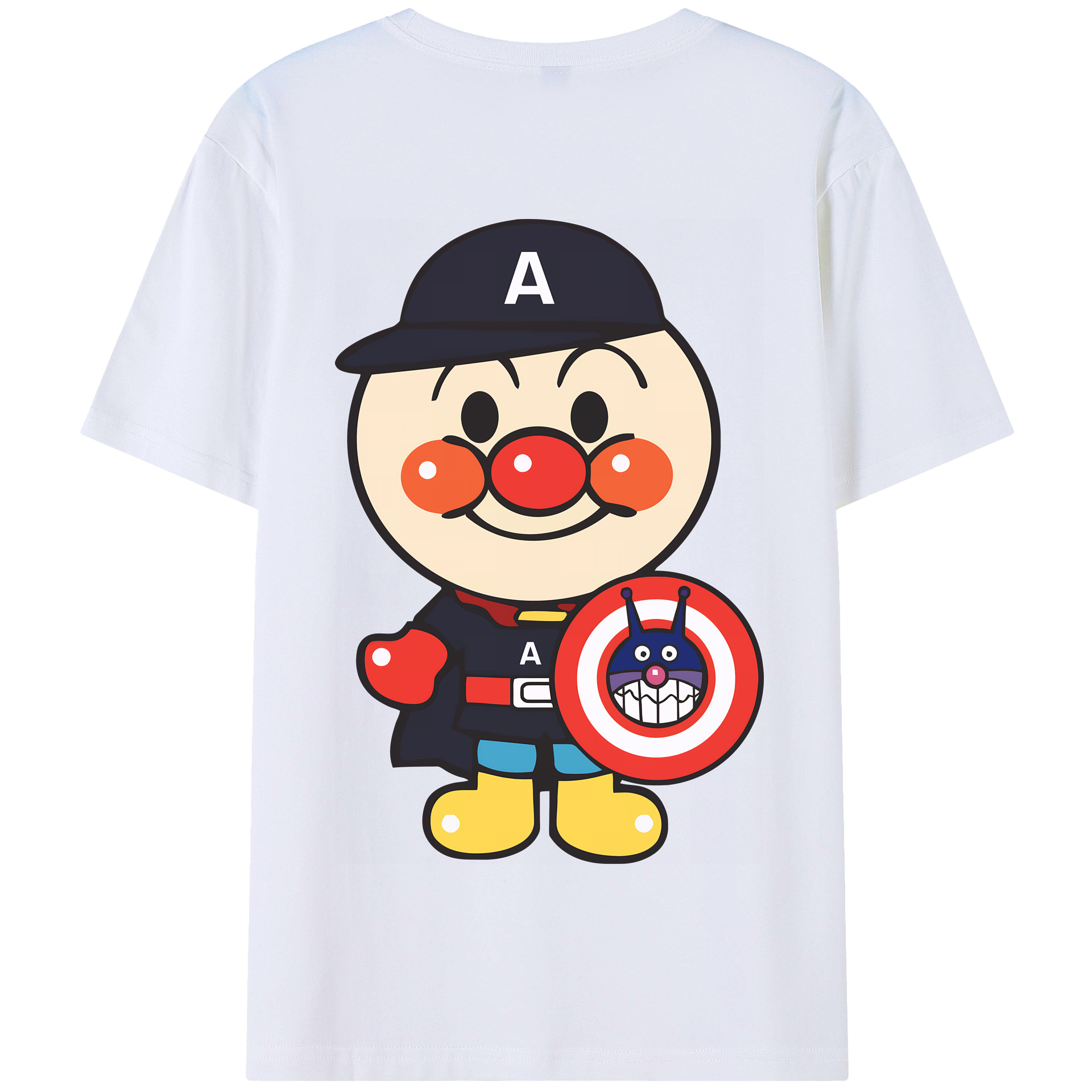 （画像用） アンパンマン Anpanman 綿100％半袖Tシャツ（背面プリント）