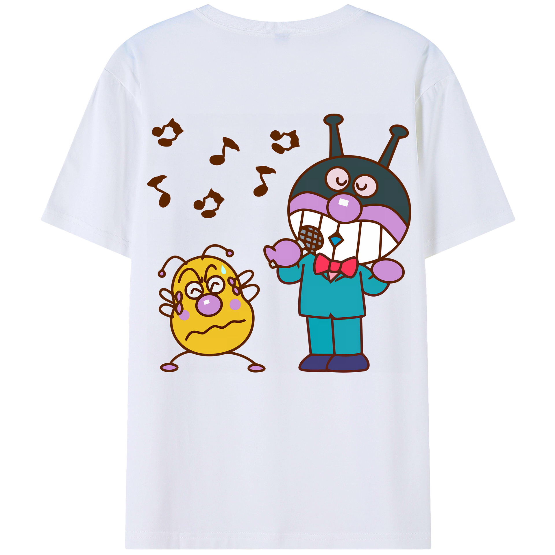 （画像用） アンパンマン Anpanman 綿100％半袖Tシャツ（背面プリント）