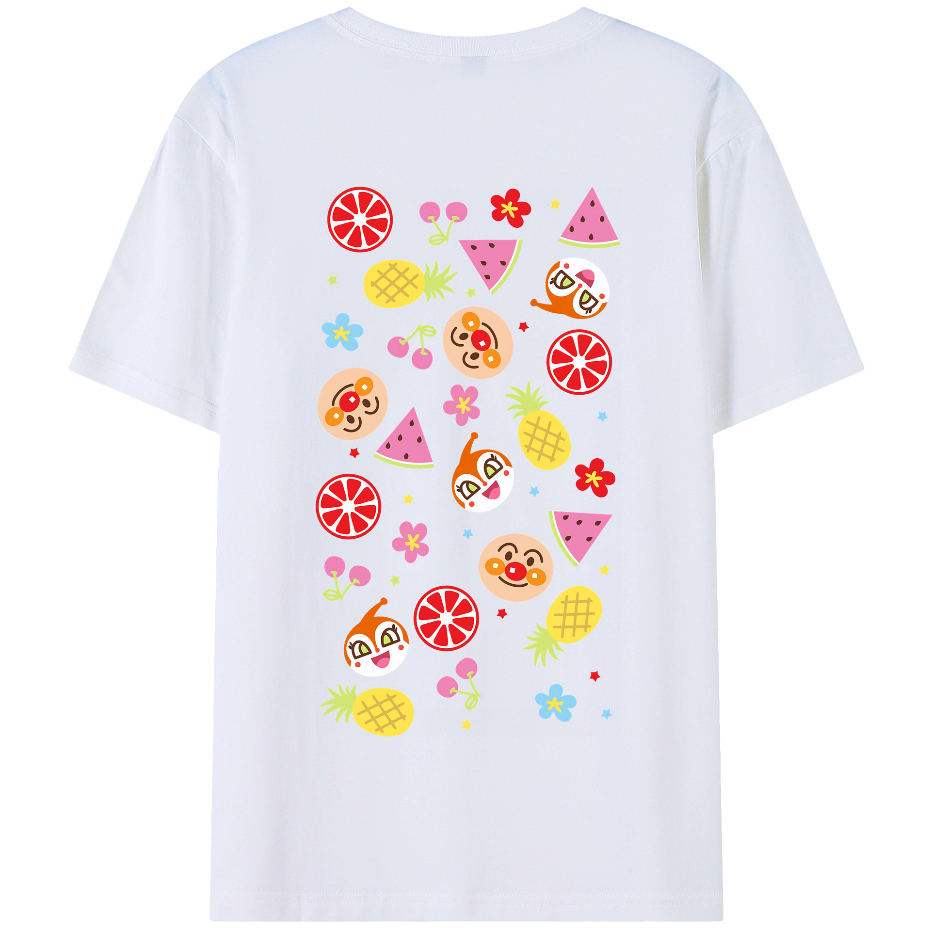 （画像用） アンパンマン Anpanman 綿100％半袖Tシャツ（背面プリント）