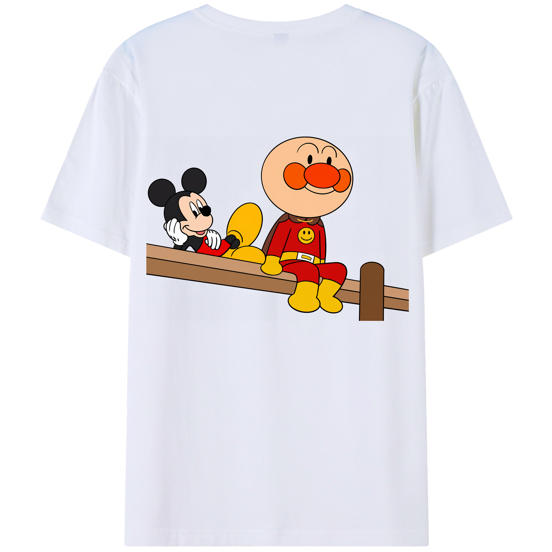 （画像用） アンパンマン Anpanman 綿100％半袖Tシャツ（背面プリント）