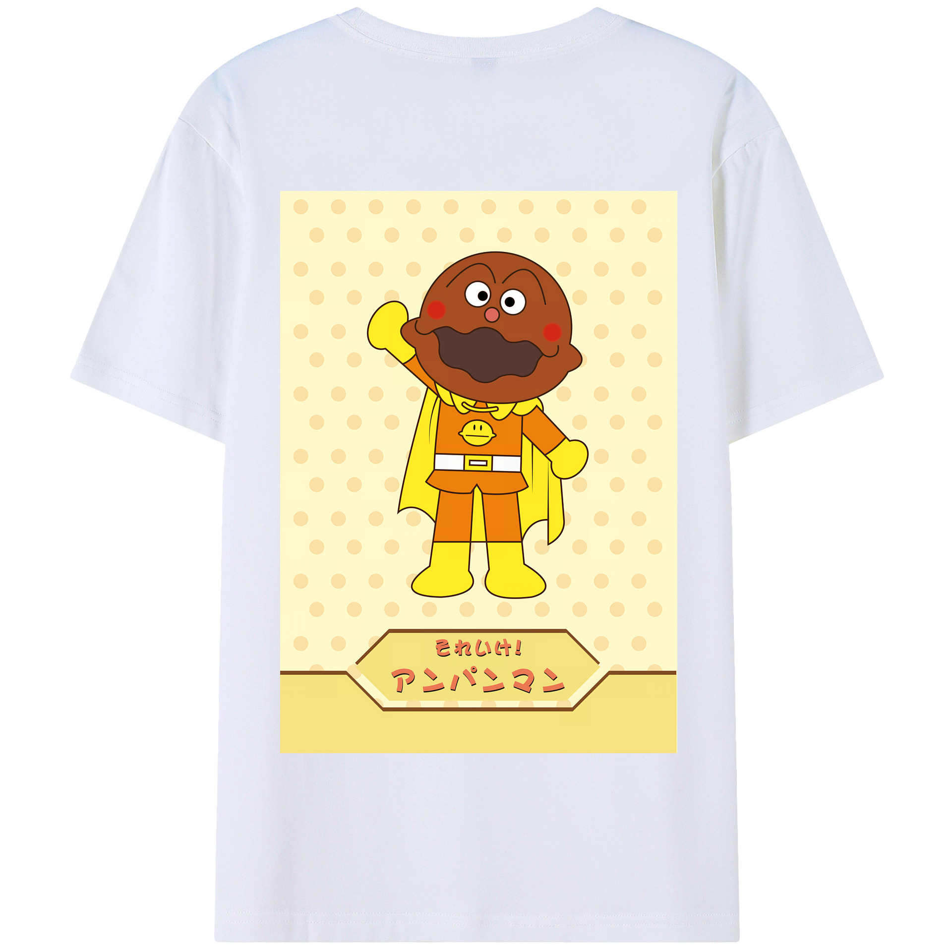 （画像用） アンパンマン Anpanman 綿100％半袖Tシャツ（背面プリント）