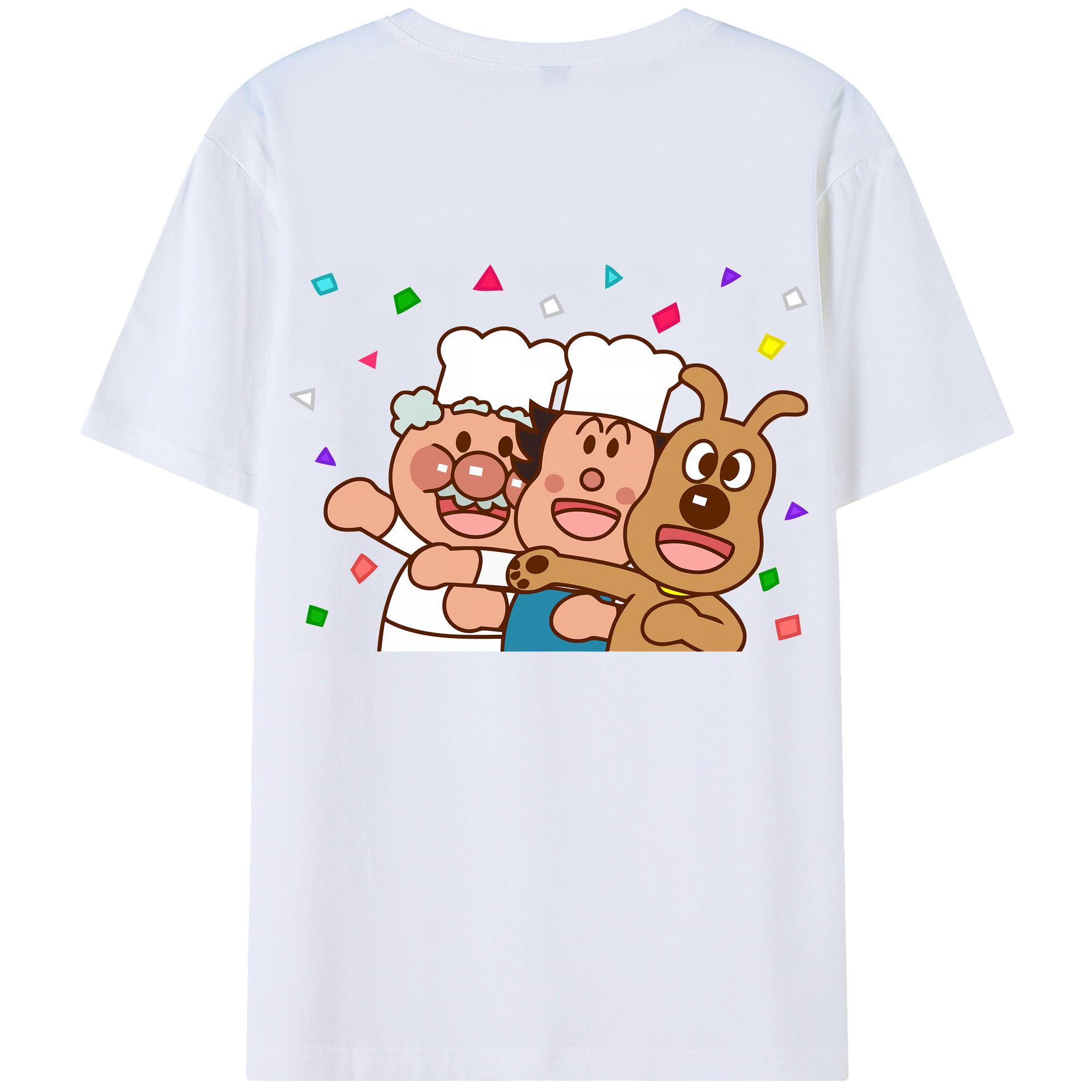 （画像用） アンパンマン Anpanman 綿100％半袖Tシャツ（背面プリント）