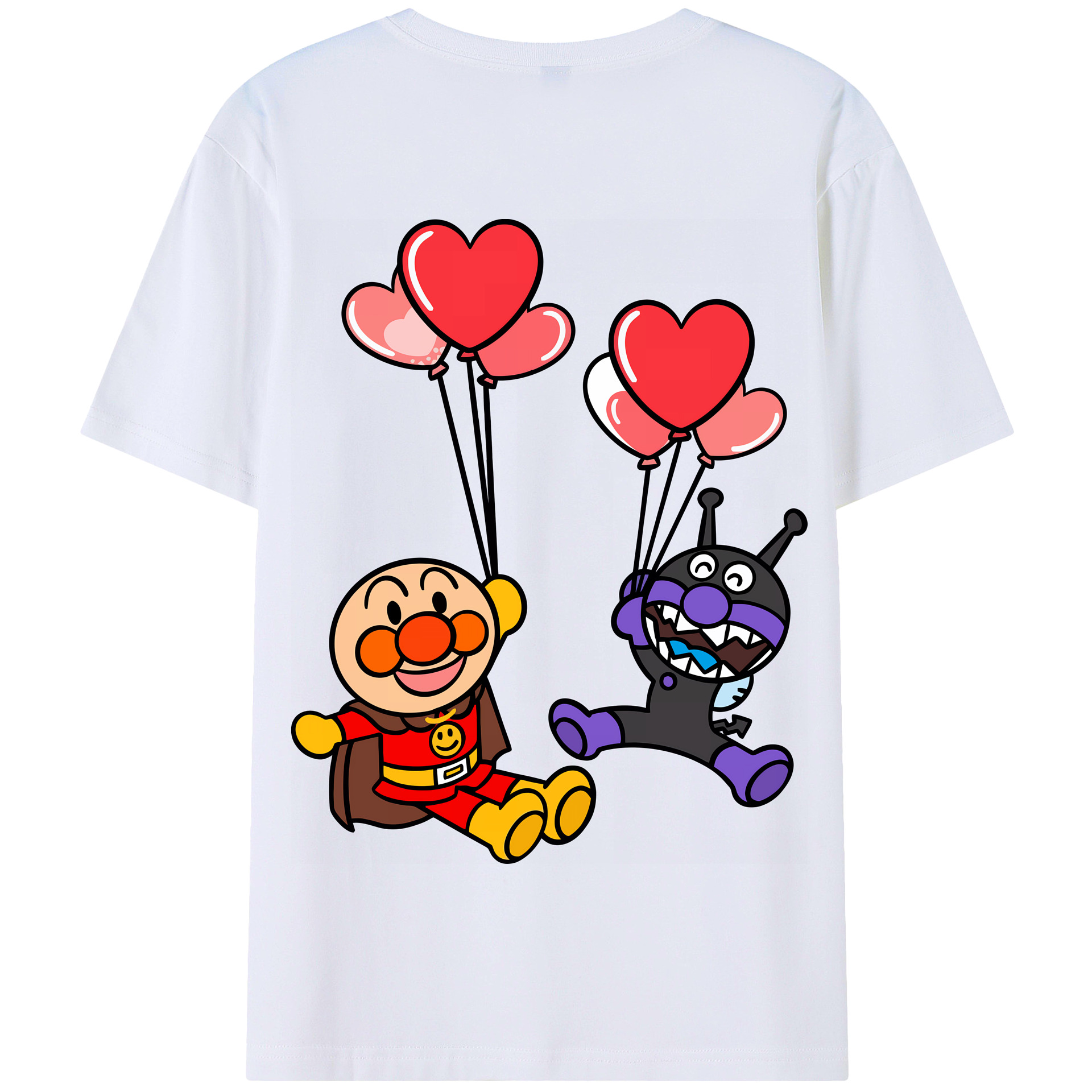 （画像用） アンパンマン Anpanman 綿100％半袖Tシャツ（背面プリント）