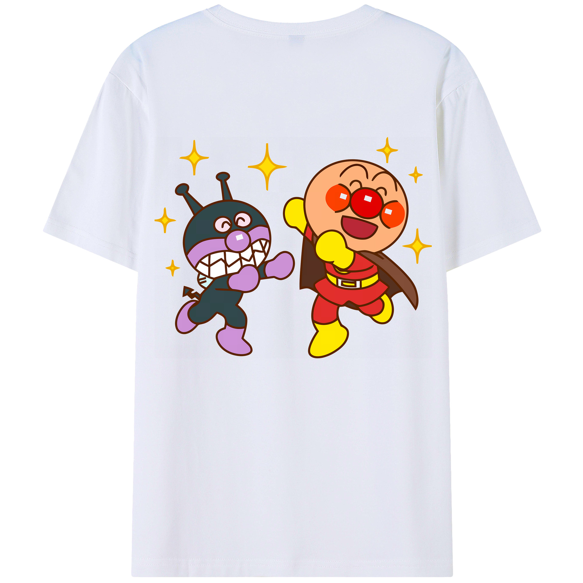 （画像用） アンパンマン Anpanman 綿100％半袖Tシャツ（背面プリント）