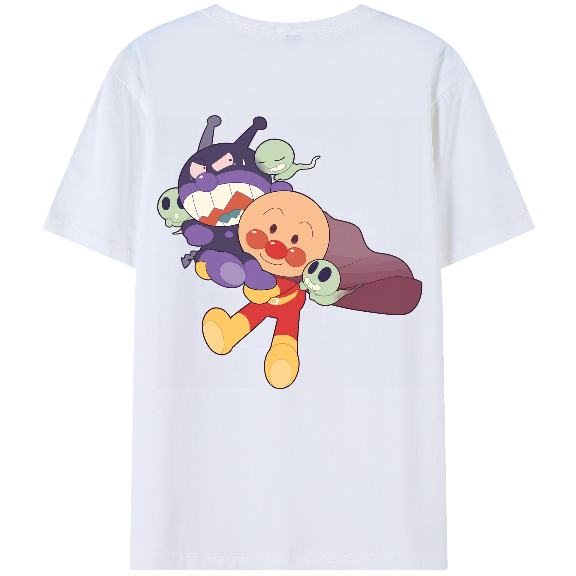 （画像用） アンパンマン Anpanman 綿100％半袖Tシャツ（背面プリント）
