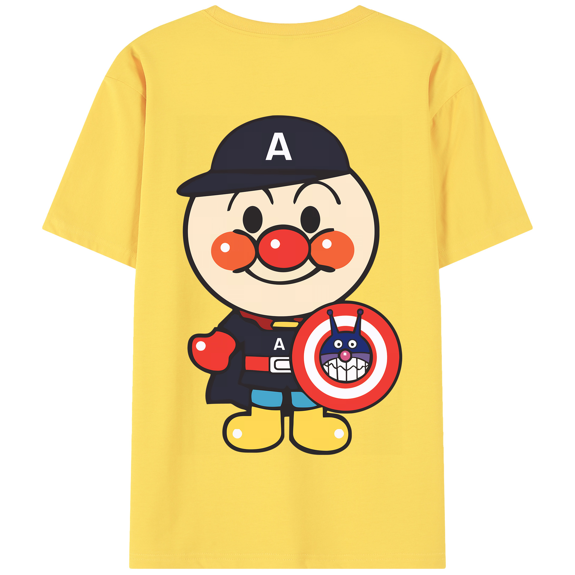 （画像用） アンパンマン Anpanman 綿100％半袖Tシャツ（背面プリント）