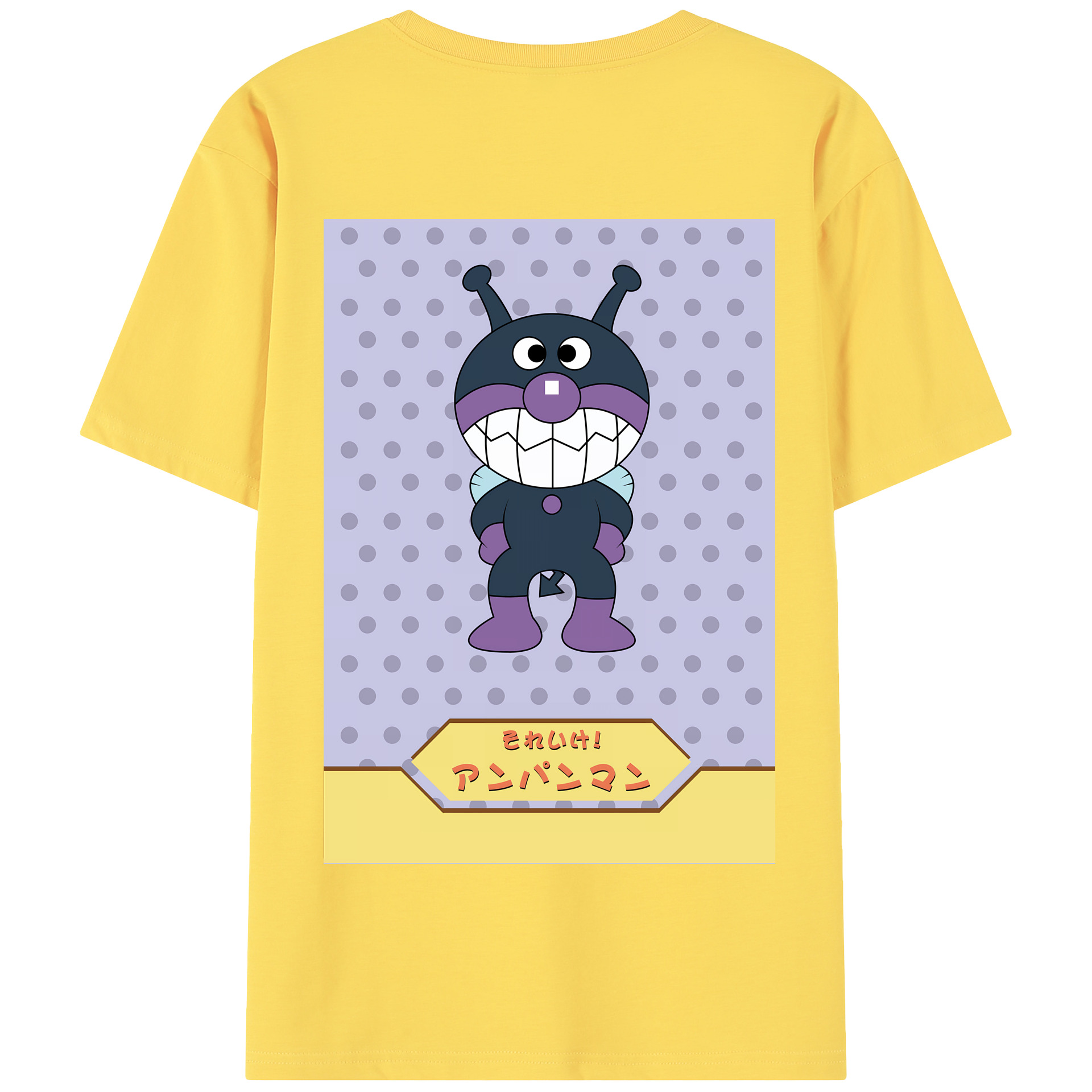 （画像用） アンパンマン Anpanman 綿100％半袖Tシャツ（背面プリント）