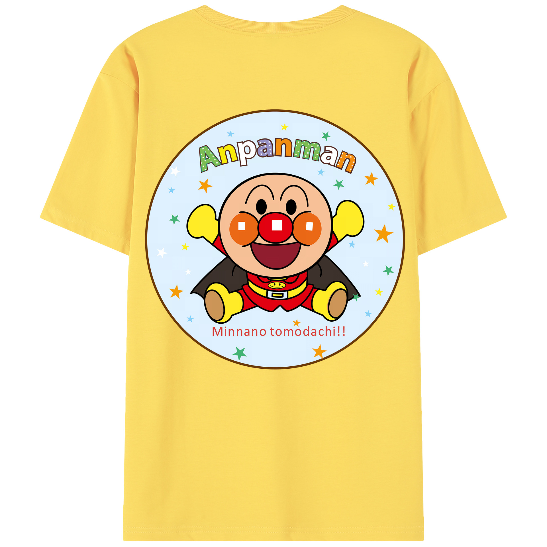 （画像用） アンパンマン Anpanman 綿100％半袖Tシャツ（背面プリント）
