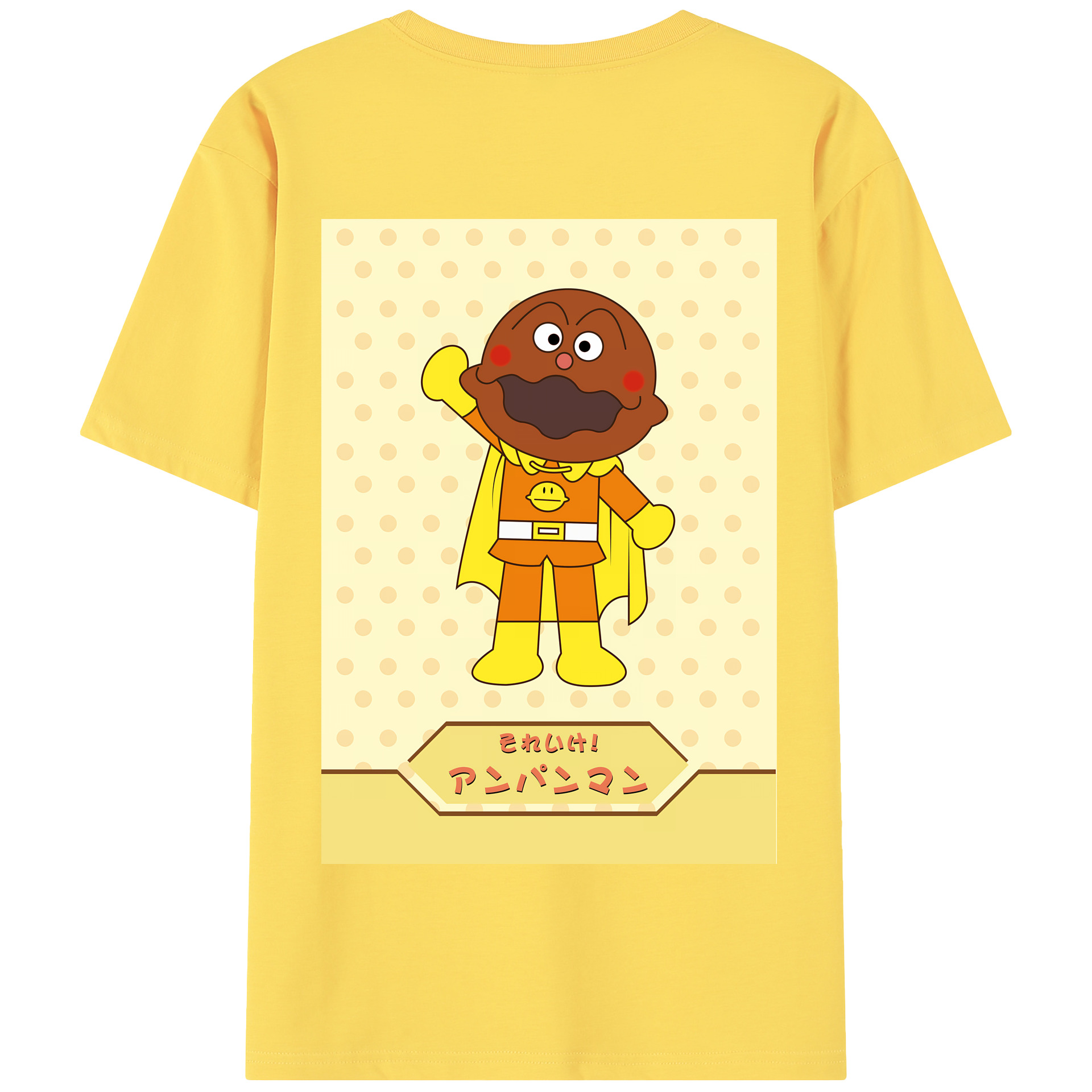 （画像用） アンパンマン Anpanman 綿100％半袖Tシャツ（背面プリント）