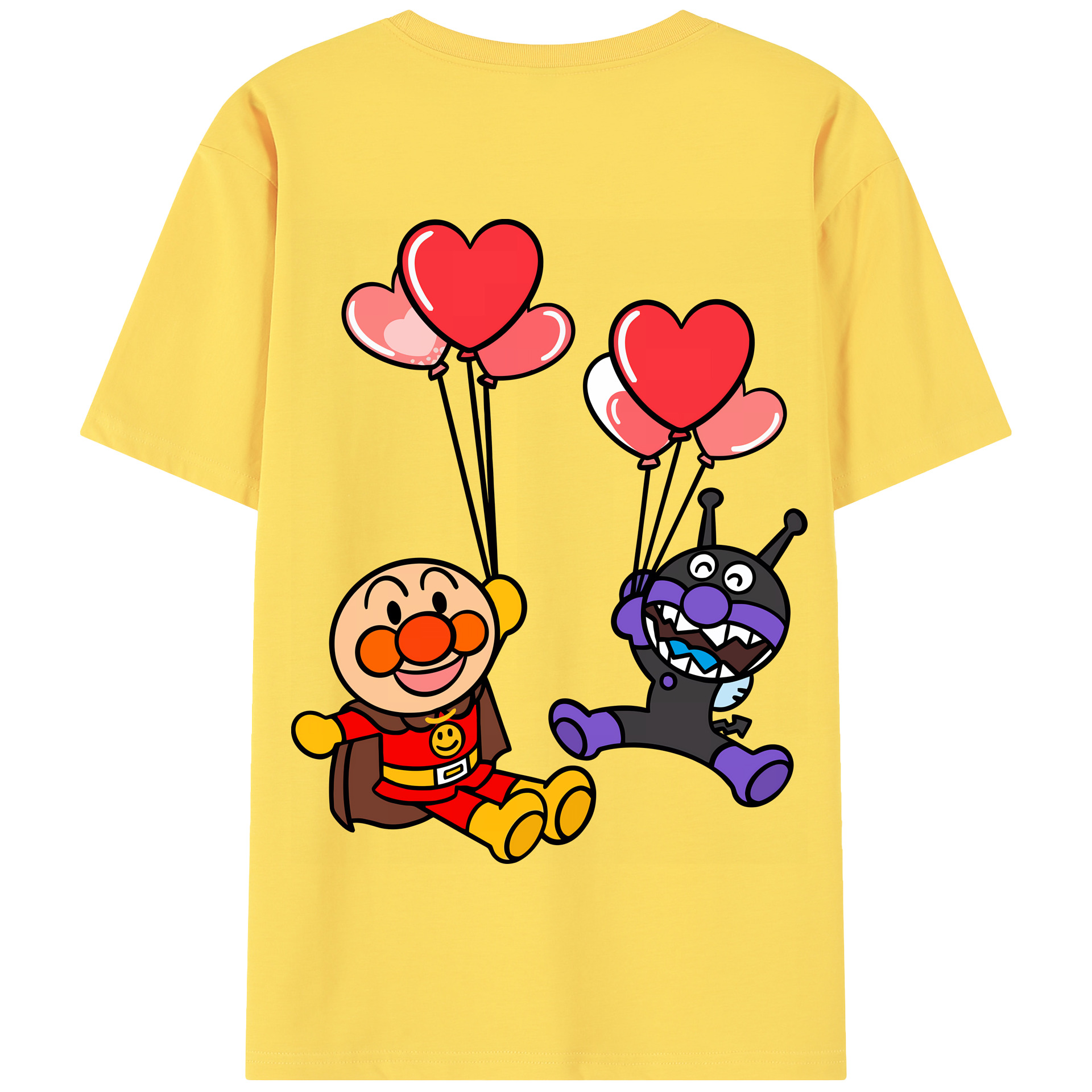 （画像用） アンパンマン Anpanman 綿100％半袖Tシャツ（背面プリント）