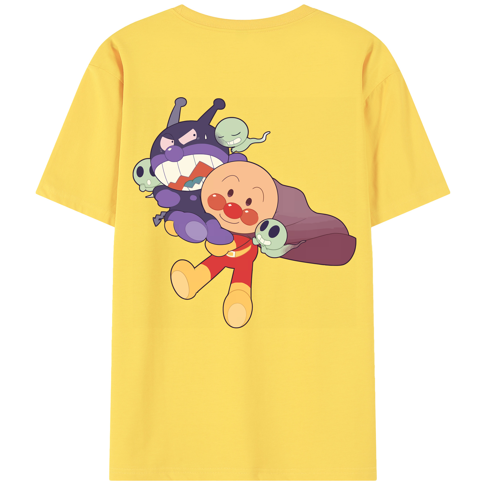 （画像用） アンパンマン Anpanman 綿100％半袖Tシャツ（背面プリント）