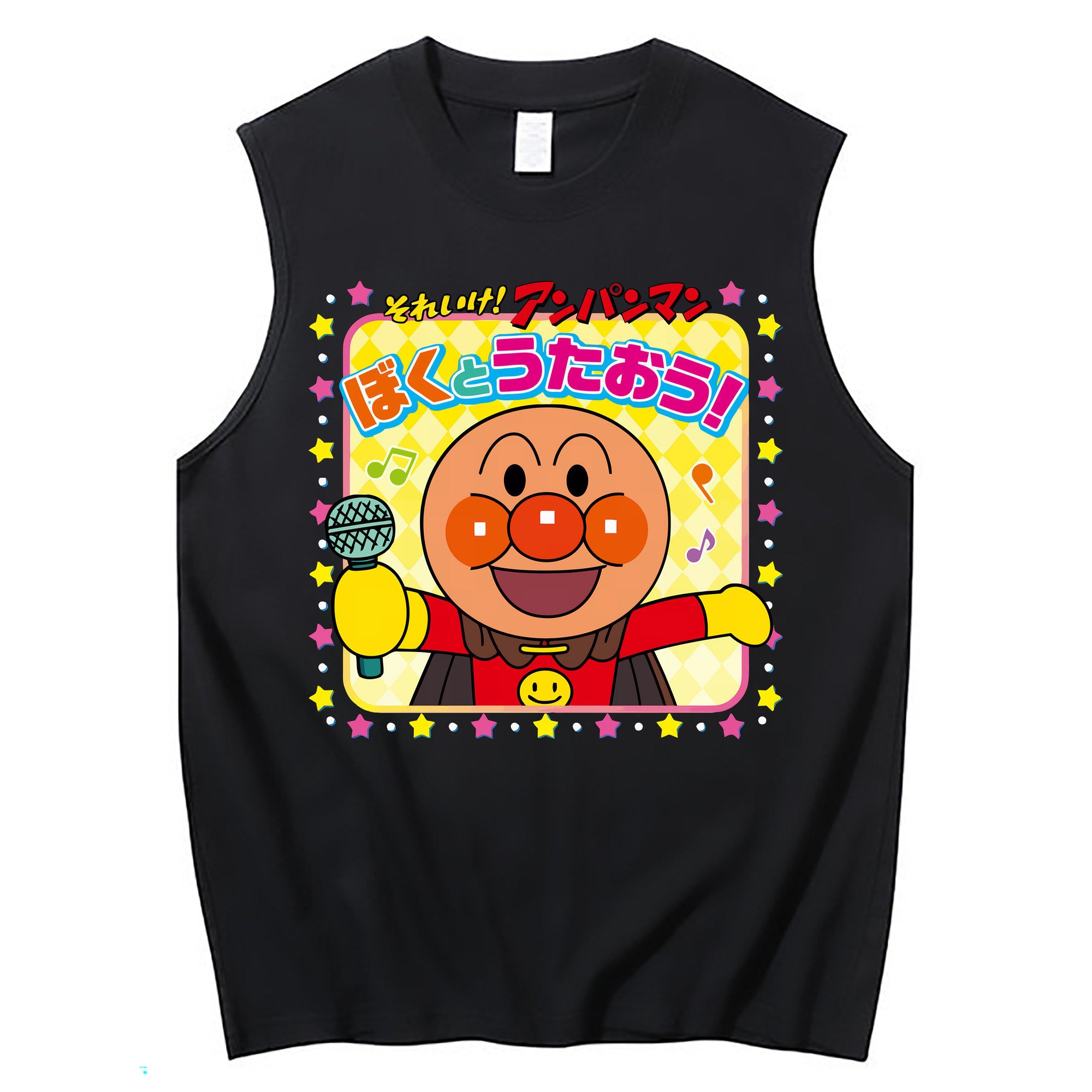 （画像用） アンパンマン Anpanman コットン100％タンクトップ（フロントプリント）