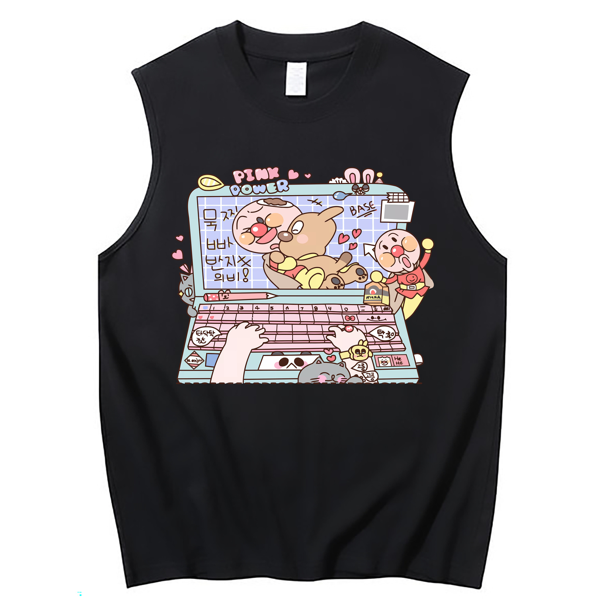 （画像用） アンパンマン Anpanman コットン100％タンクトップ（フロントプリント）