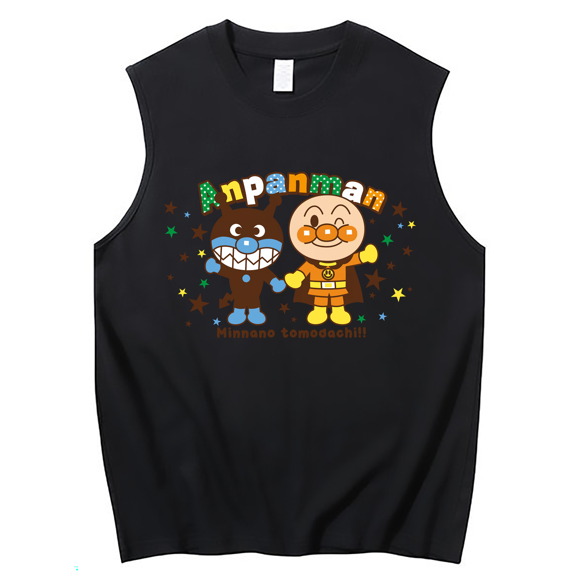 （画像用） アンパンマン Anpanman コットン100％タンクトップ（フロントプリント）