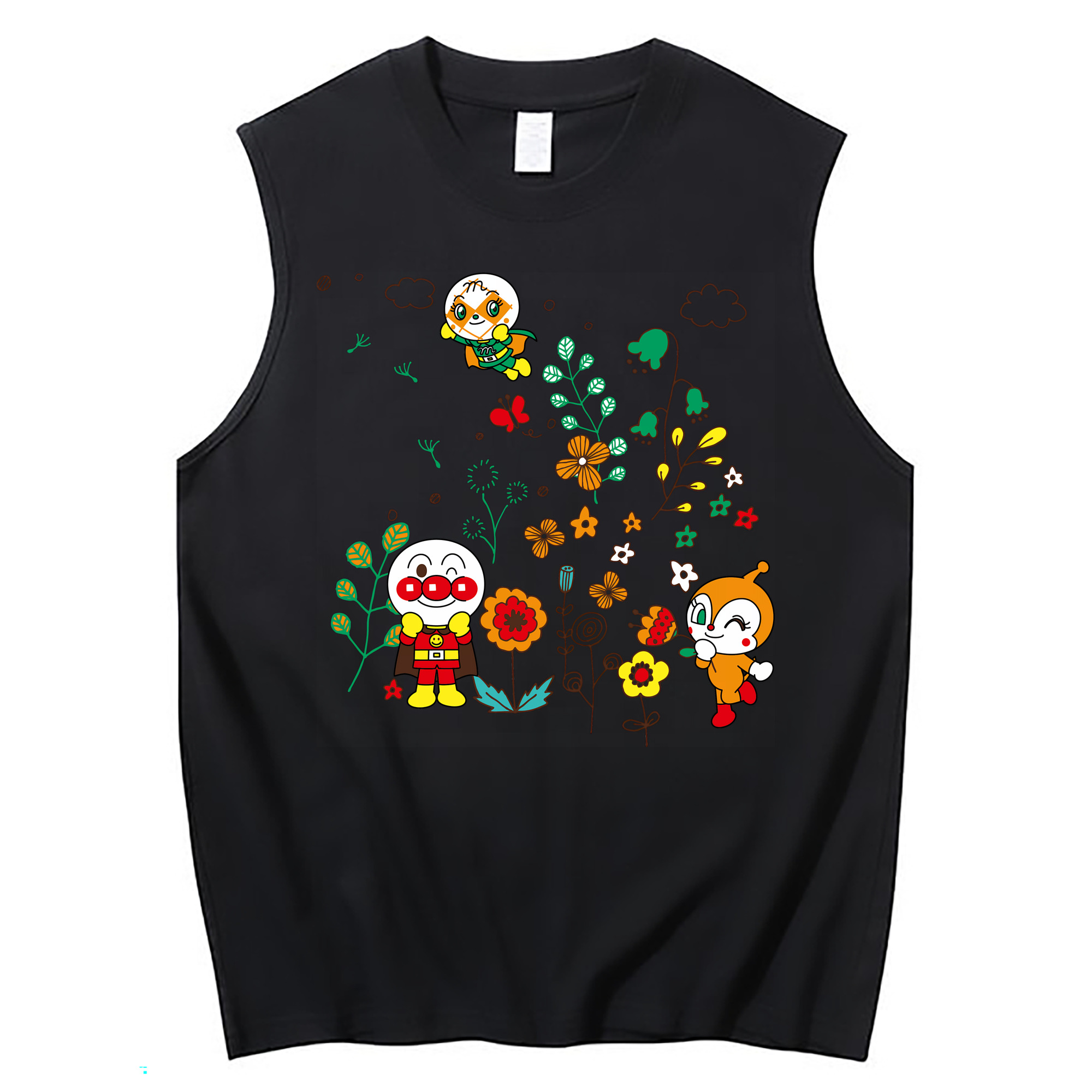 （画像用） アンパンマン Anpanman コットン100％タンクトップ（フロントプリント）